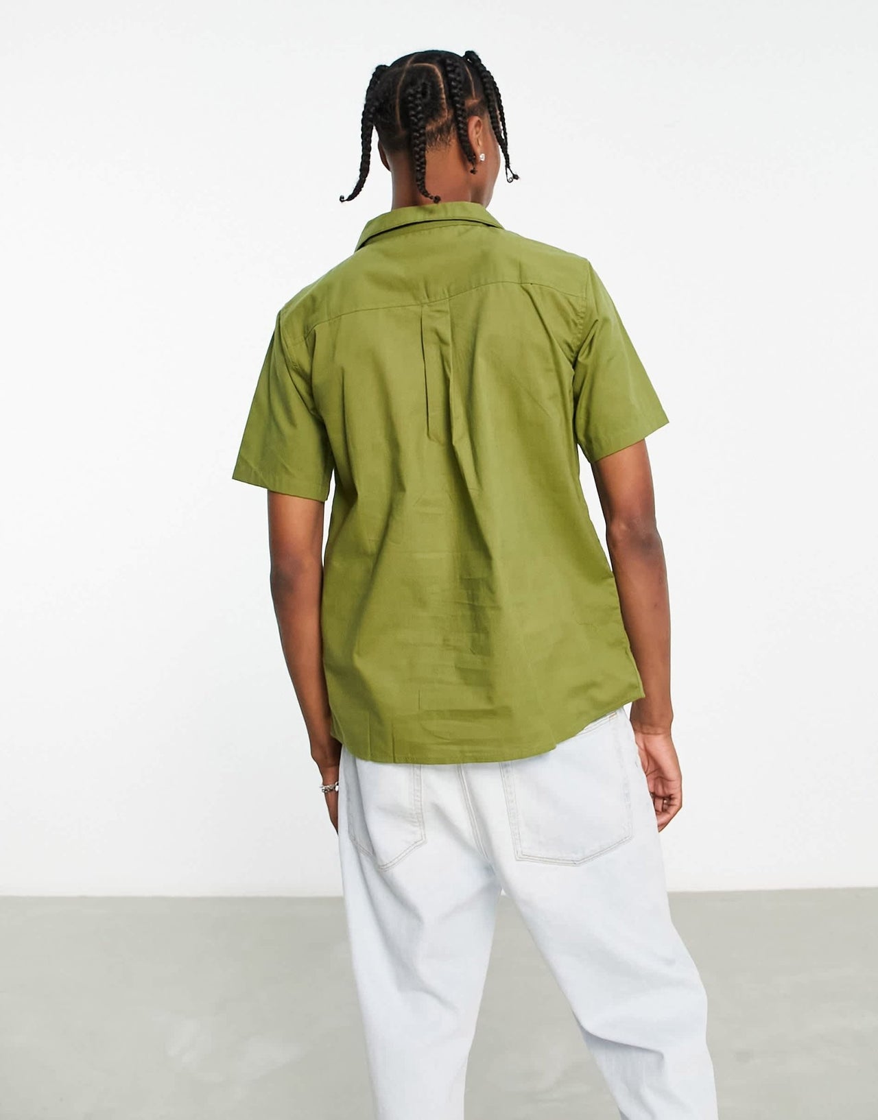 Bolongaro Trevor deep revere collare shirt in khaki - ASOS Sample Sale EU Store
