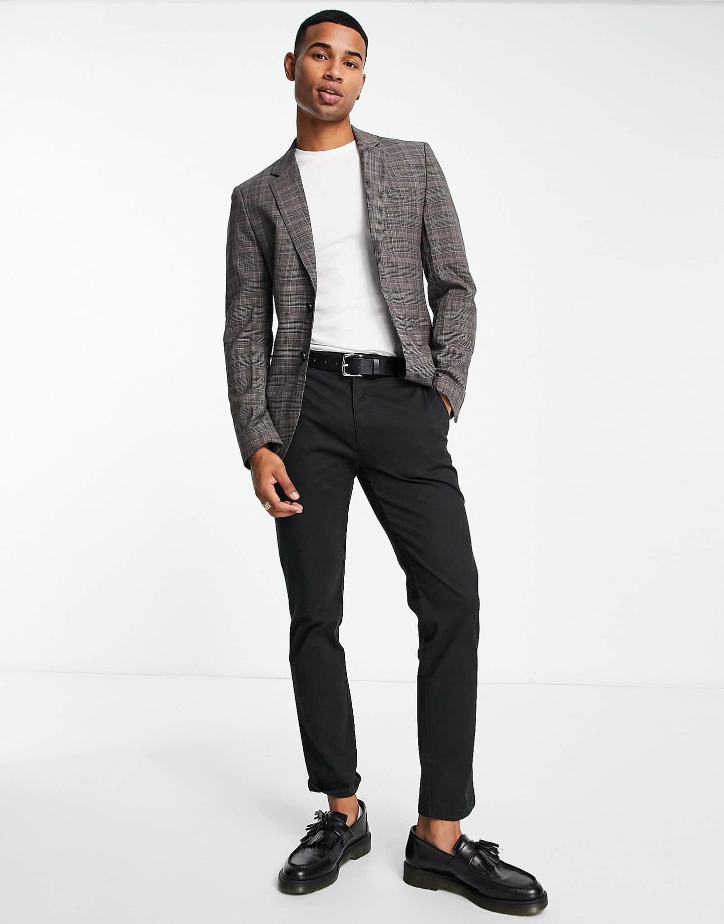 Bolongaro Trevor grey check suit jacket - ASOS Sample Sale EU Store