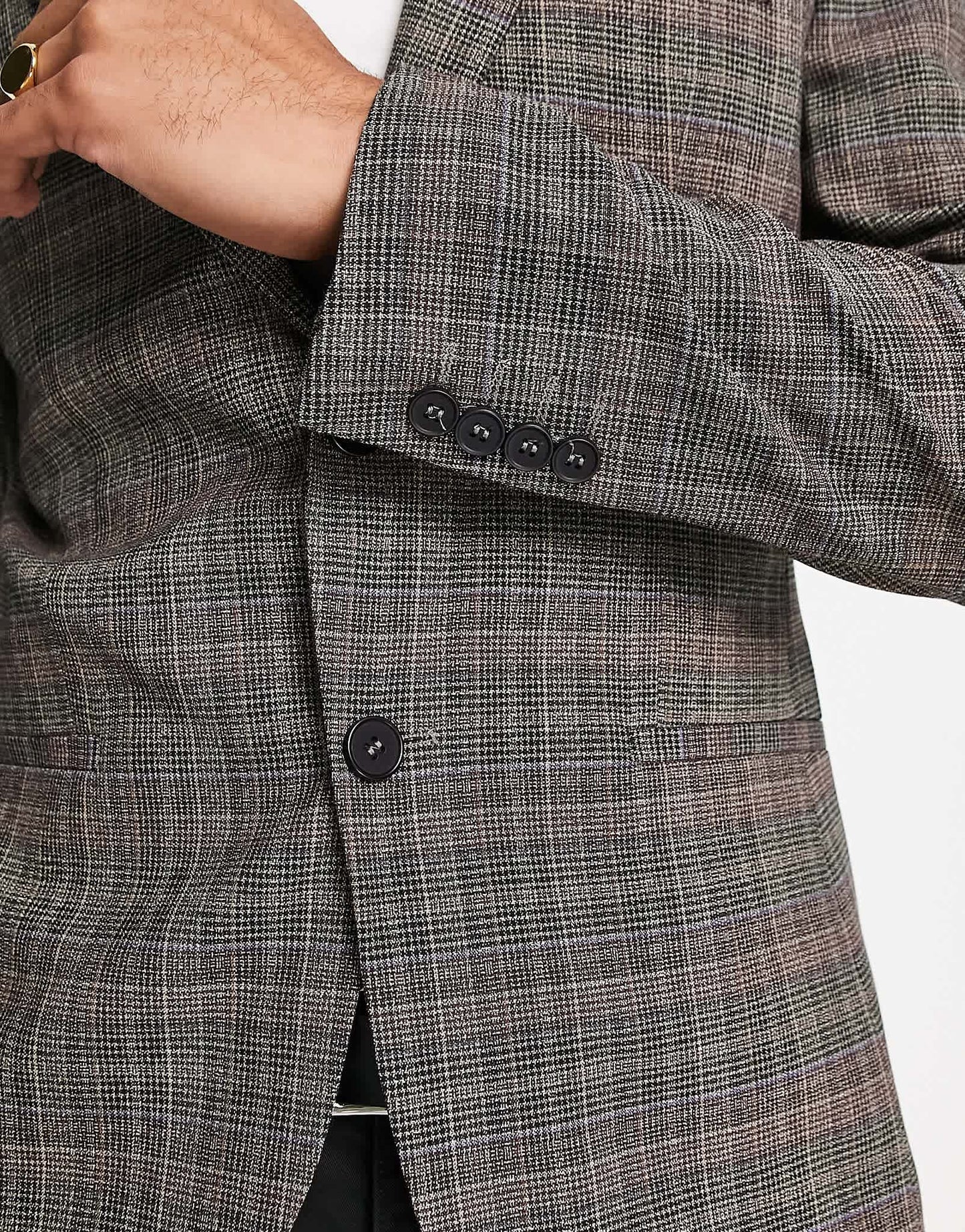 Bolongaro Trevor grey check suit jacket - ASOS Sample Sale EU Store