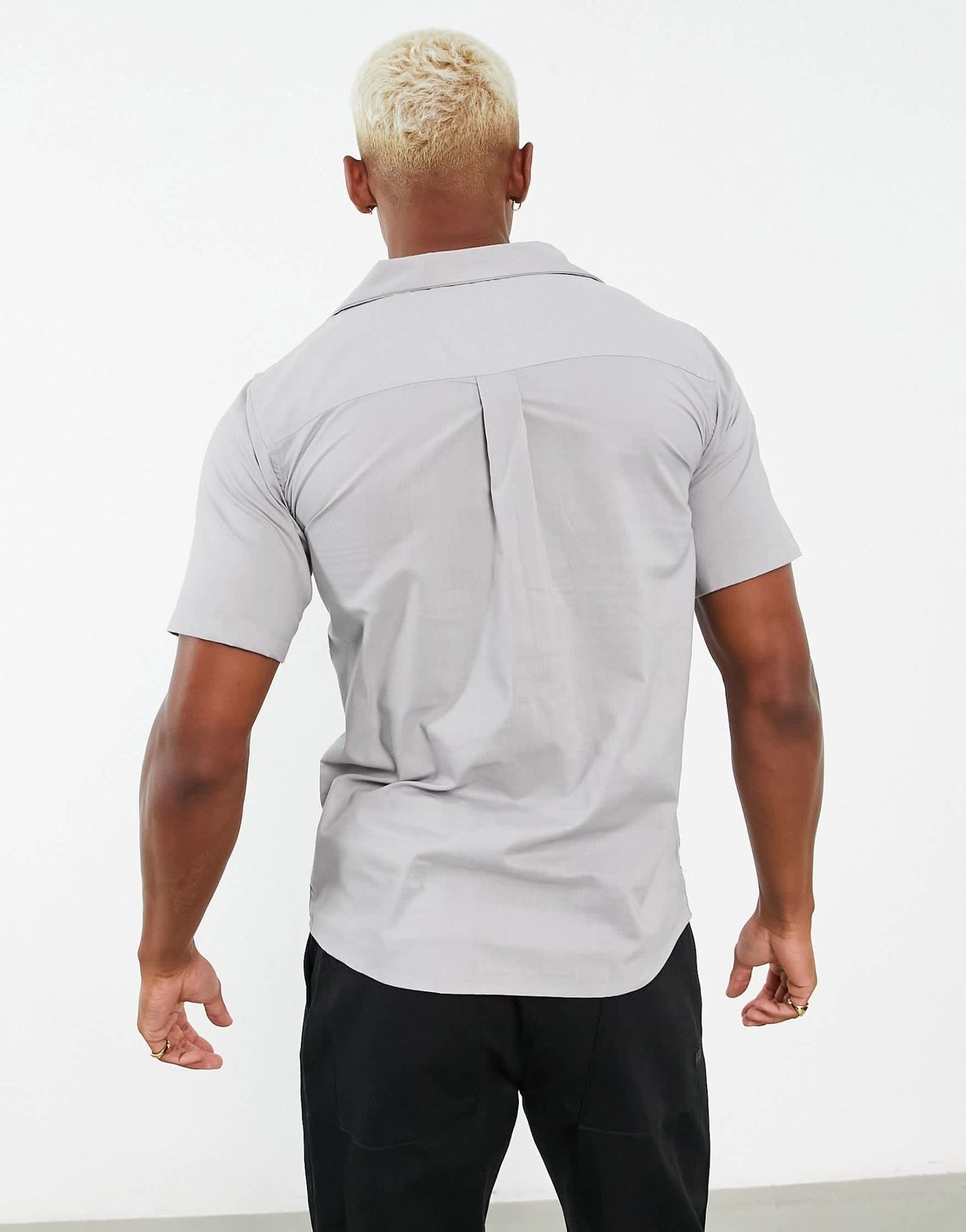 Bolongaro Trevor shirt with rose embroidery in stone - ASOS Sample Sale EU Store