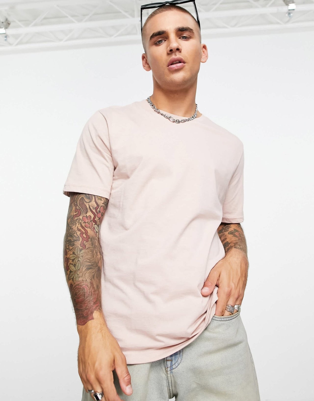 Bolongaro Trevor standard cotton t-shirt in pale pink - ASOS Sample Sale EU Store