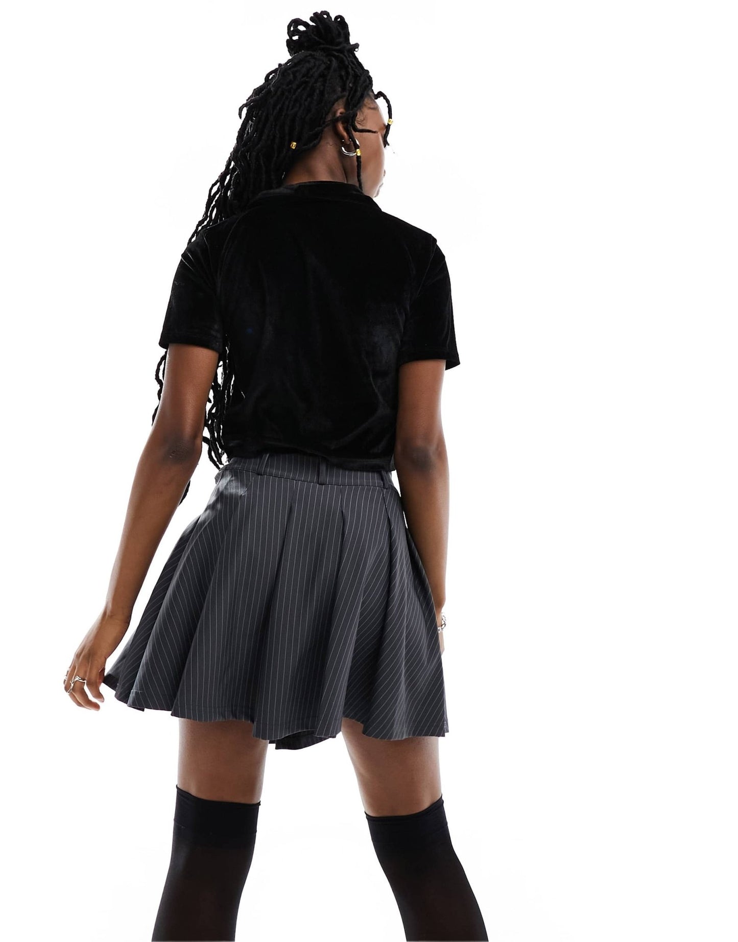 Bolongaro Trevor stretch velvet button down top in black - ASOS Sample Sale EU Store