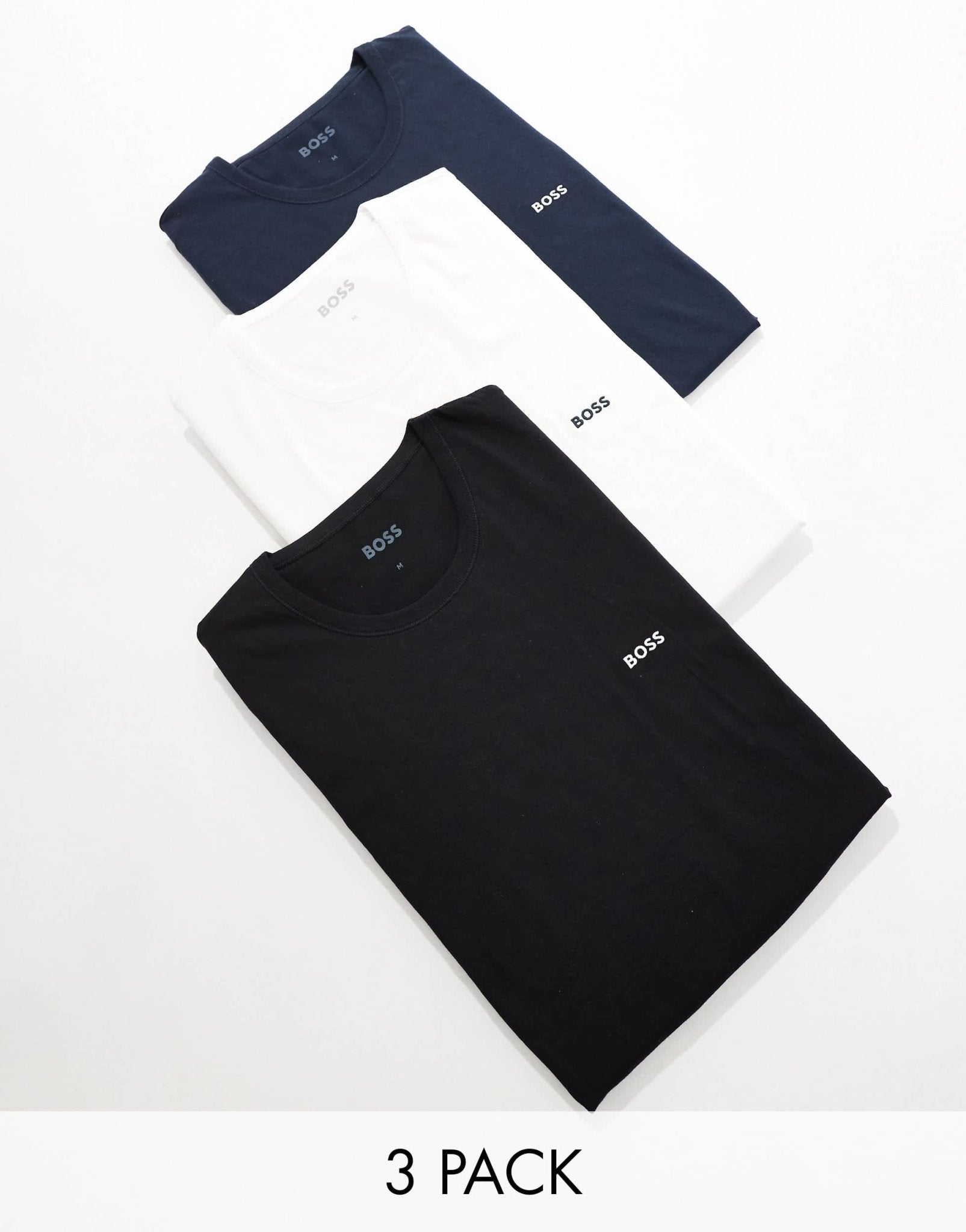 Boss Bodywear 3 pack of t-shirts in white,navy and black - ASOS Sample Sale EU Store