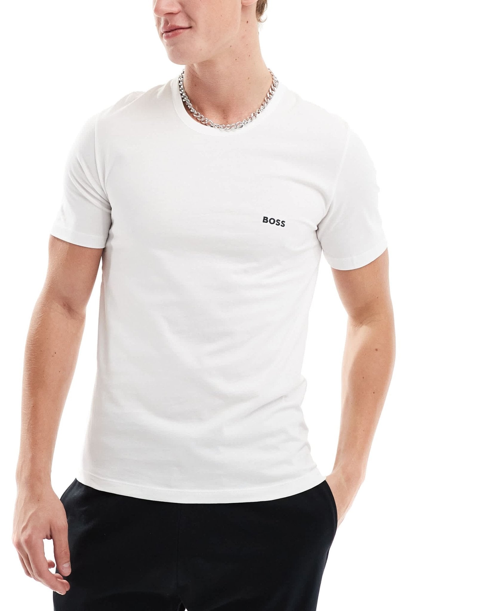 Boss Bodywear 3 pack of t-shirts in white,navy and black - ASOS Sample Sale EU Store