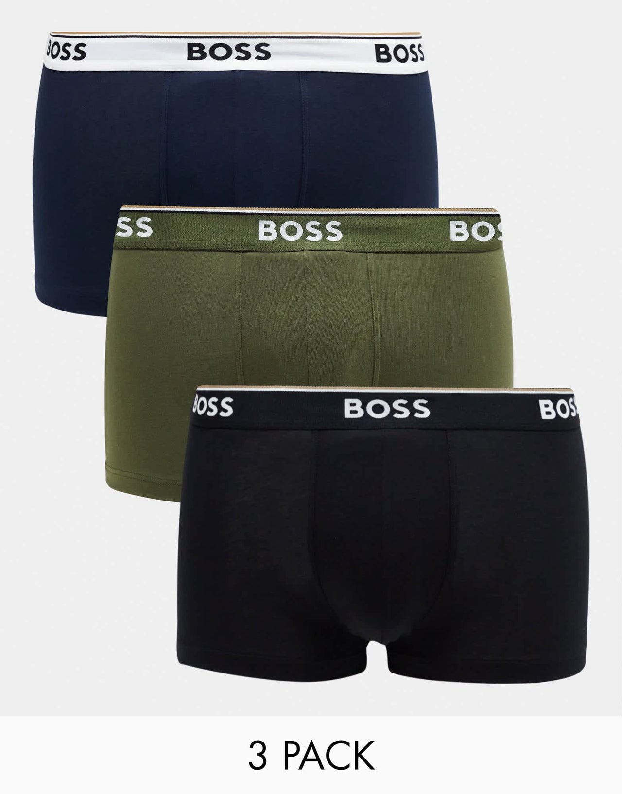 Boss Bodywear power 3 pack trunks in multi - ASOS Sample Sale EU Store