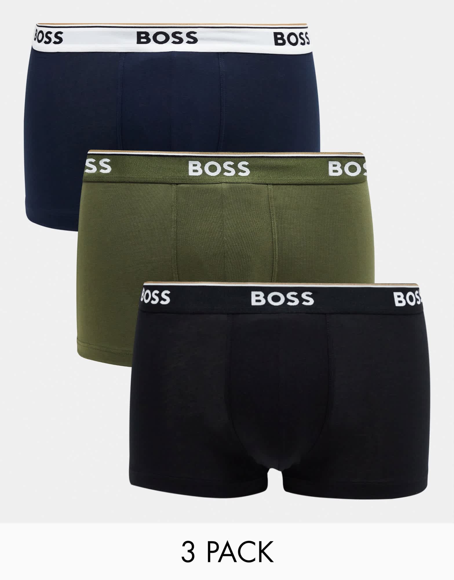 Boss Bodywear power 3 pack trunks in multi - ASOS Sample Sale EU Store