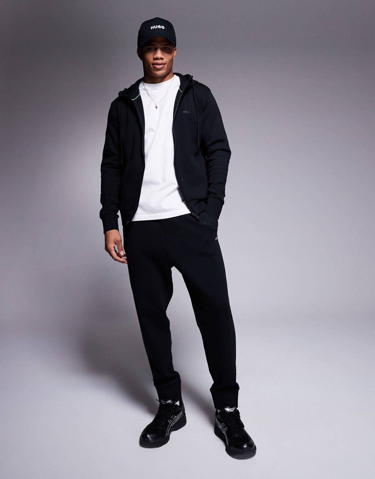 BOSS Green Hadiko cuffed joggers regular fit in black CO - ORD - ASOS Sample Sale EU Store