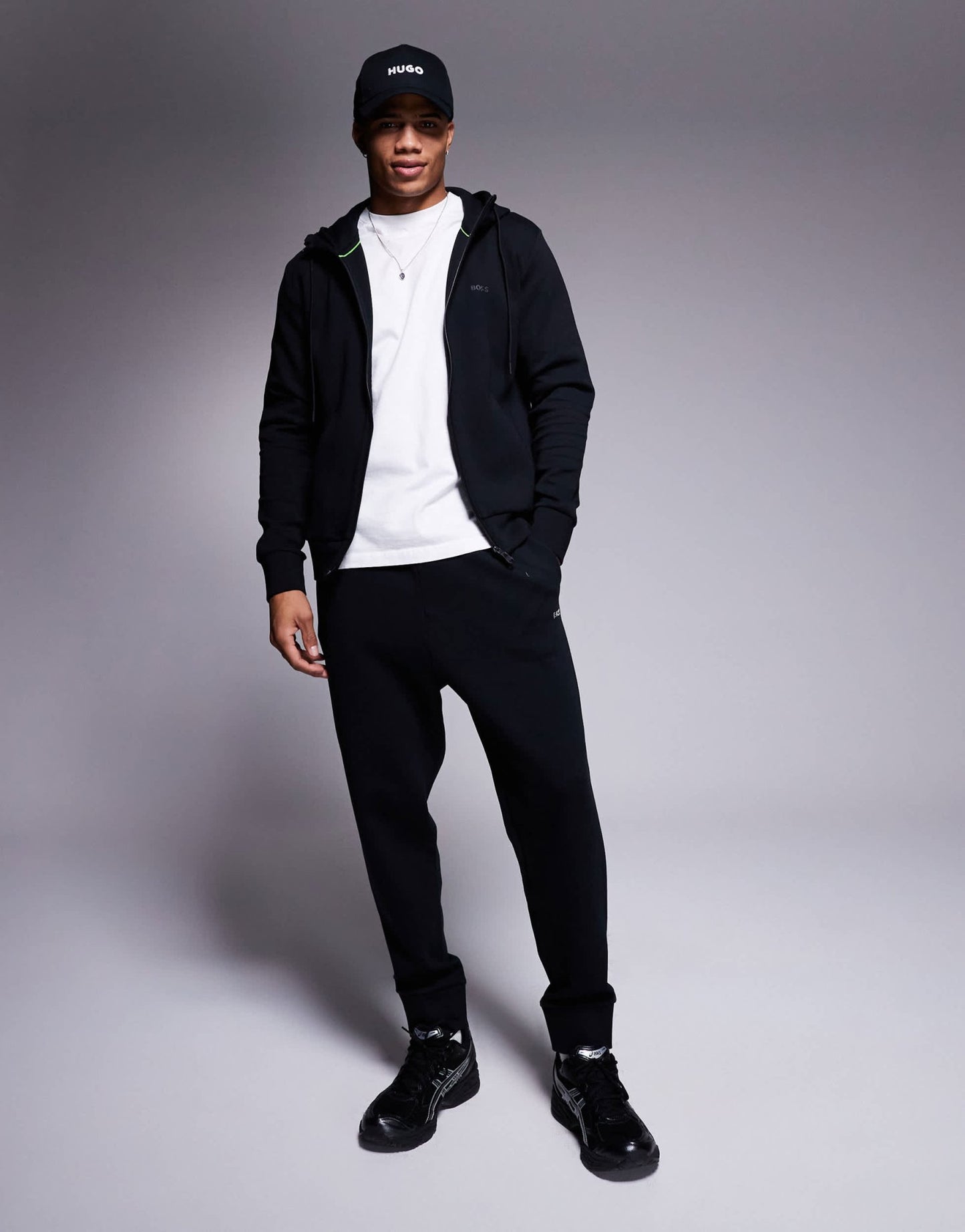 BOSS Green Hadiko cuffed joggers regular fit in black CO - ORD - ASOS Sample Sale EU Store