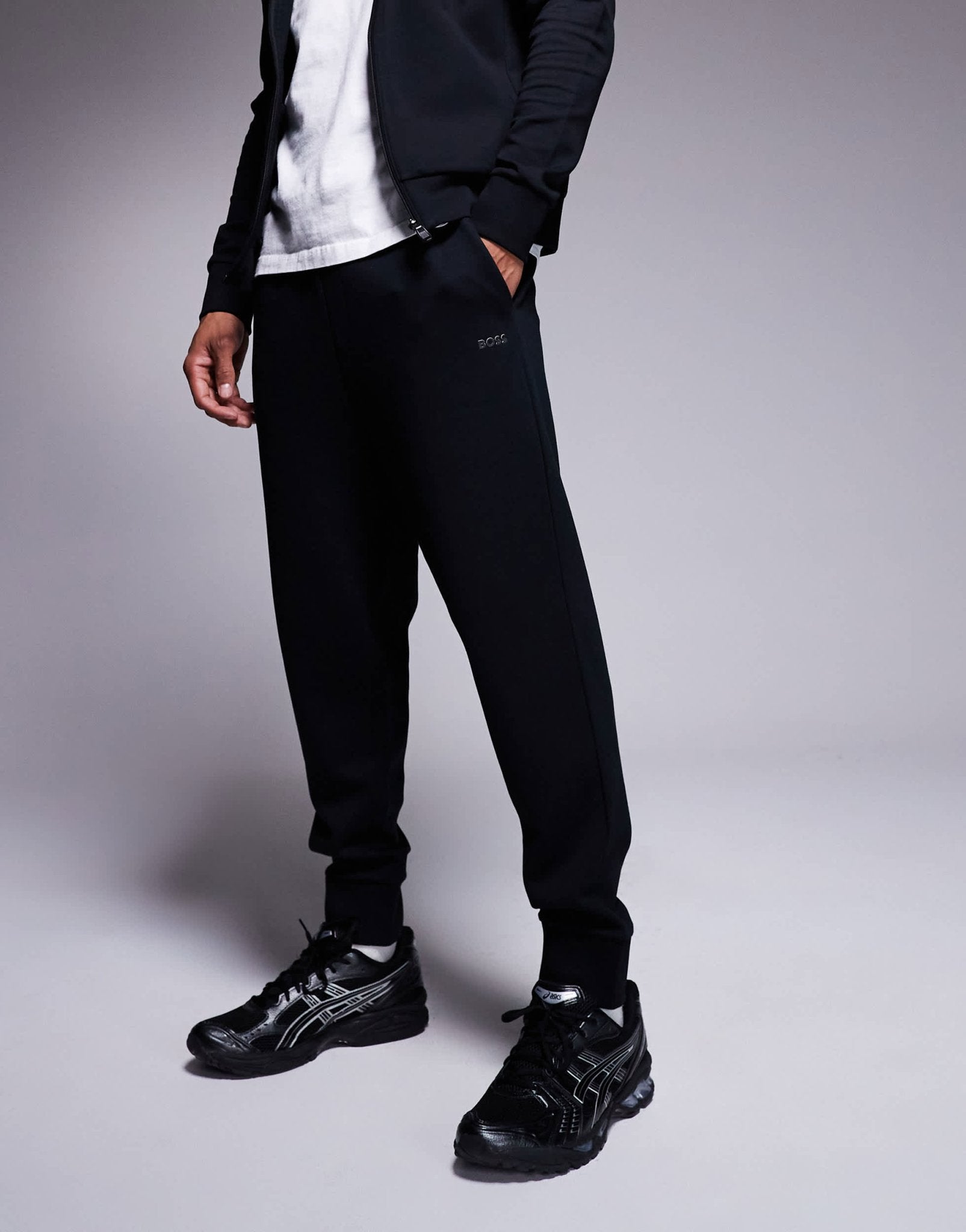 BOSS Green Hadiko cuffed joggers regular fit in black CO - ORD - ASOS Sample Sale EU Store