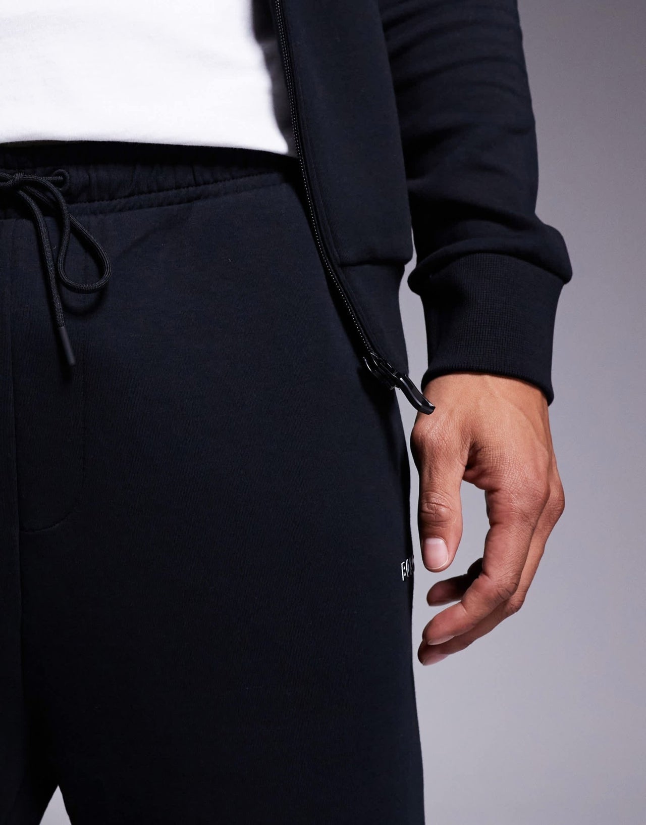BOSS Green Hadiko cuffed joggers regular fit in black CO - ORD - ASOS Sample Sale EU Store