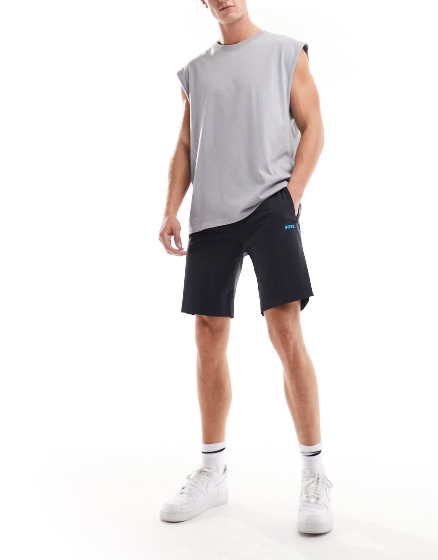 BOSS Green Hecon active shorts in navy - ASOS Sample Sale EU Store