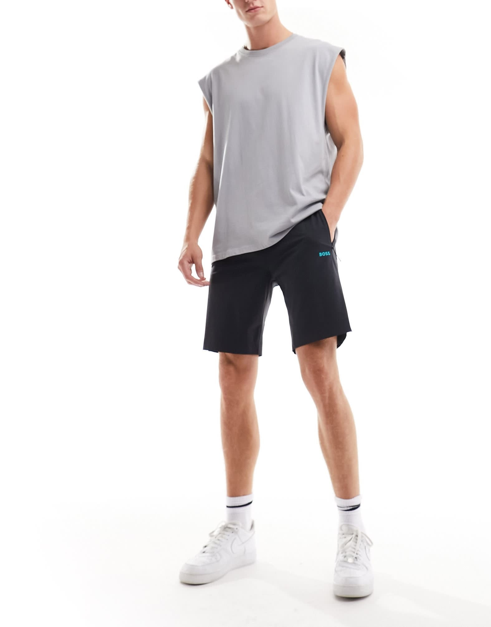 BOSS Green Hecon active shorts in navy - ASOS Sample Sale EU Store