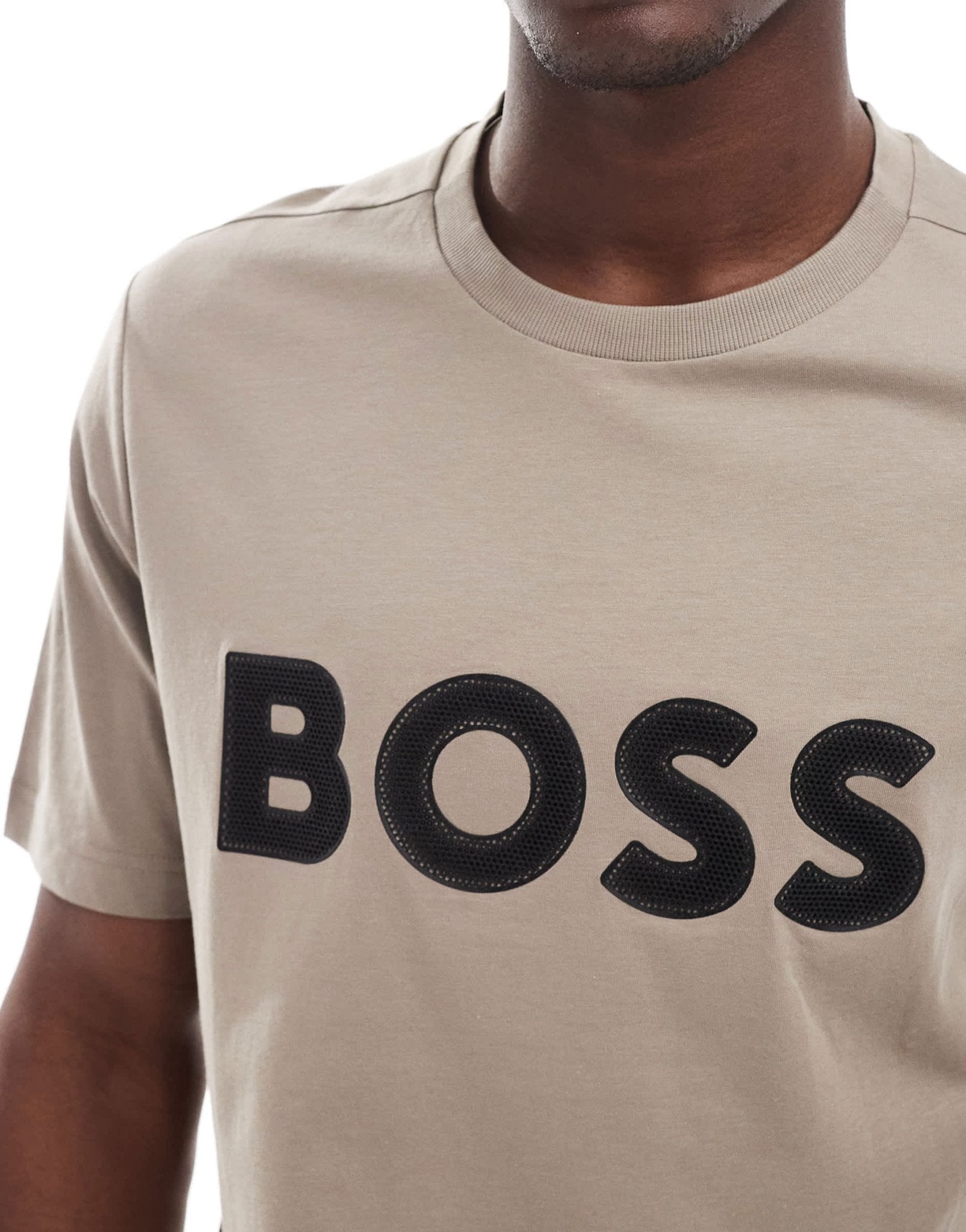 BOSS Green logo t-shirt in khaki - ASOS Sample Sale EU Store
