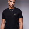 Camiseta con logo BOSS Green de corte regular en negro