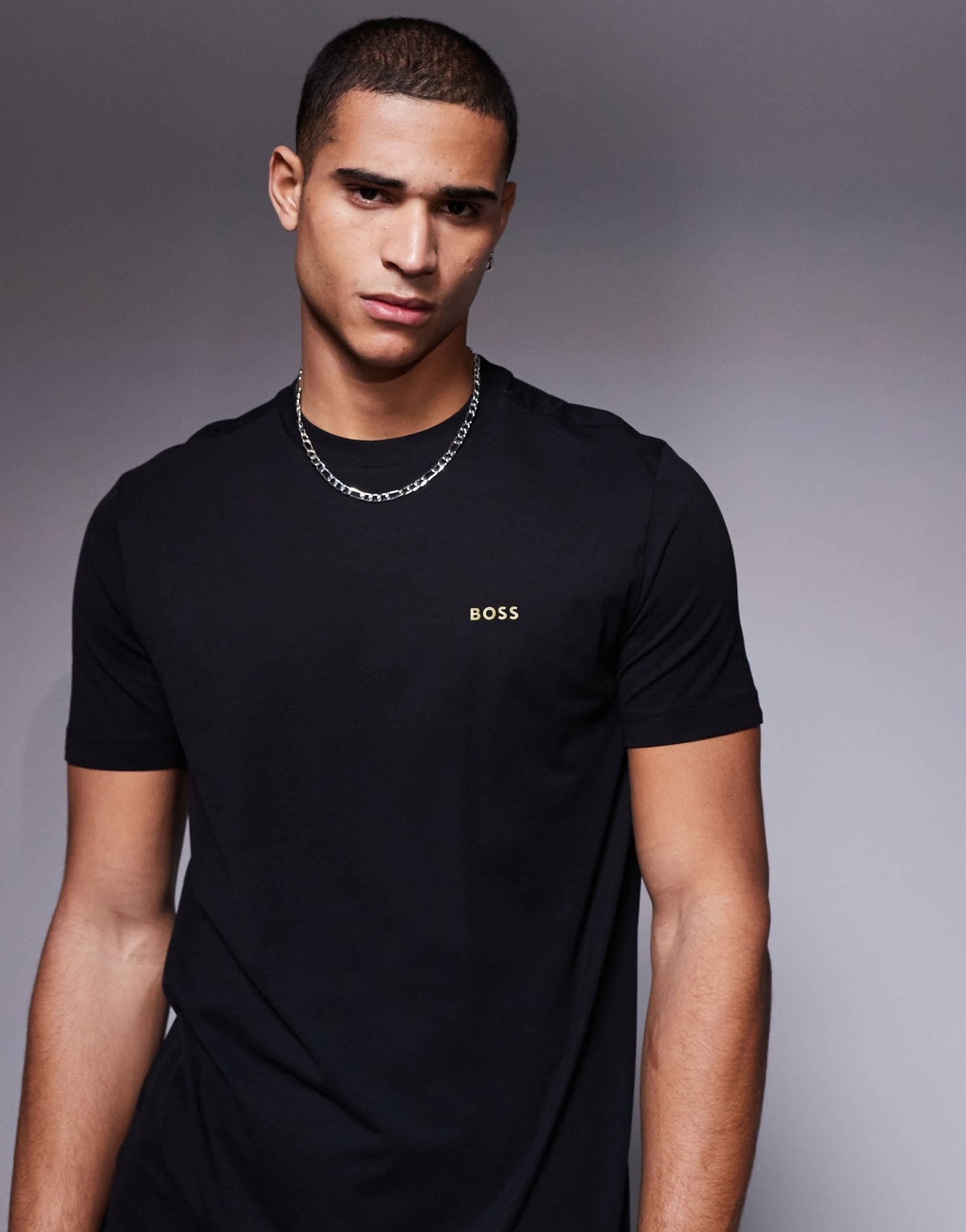 BOSS Green logo t-shirt regular fit in black - ASOS Sample Sale EU Store