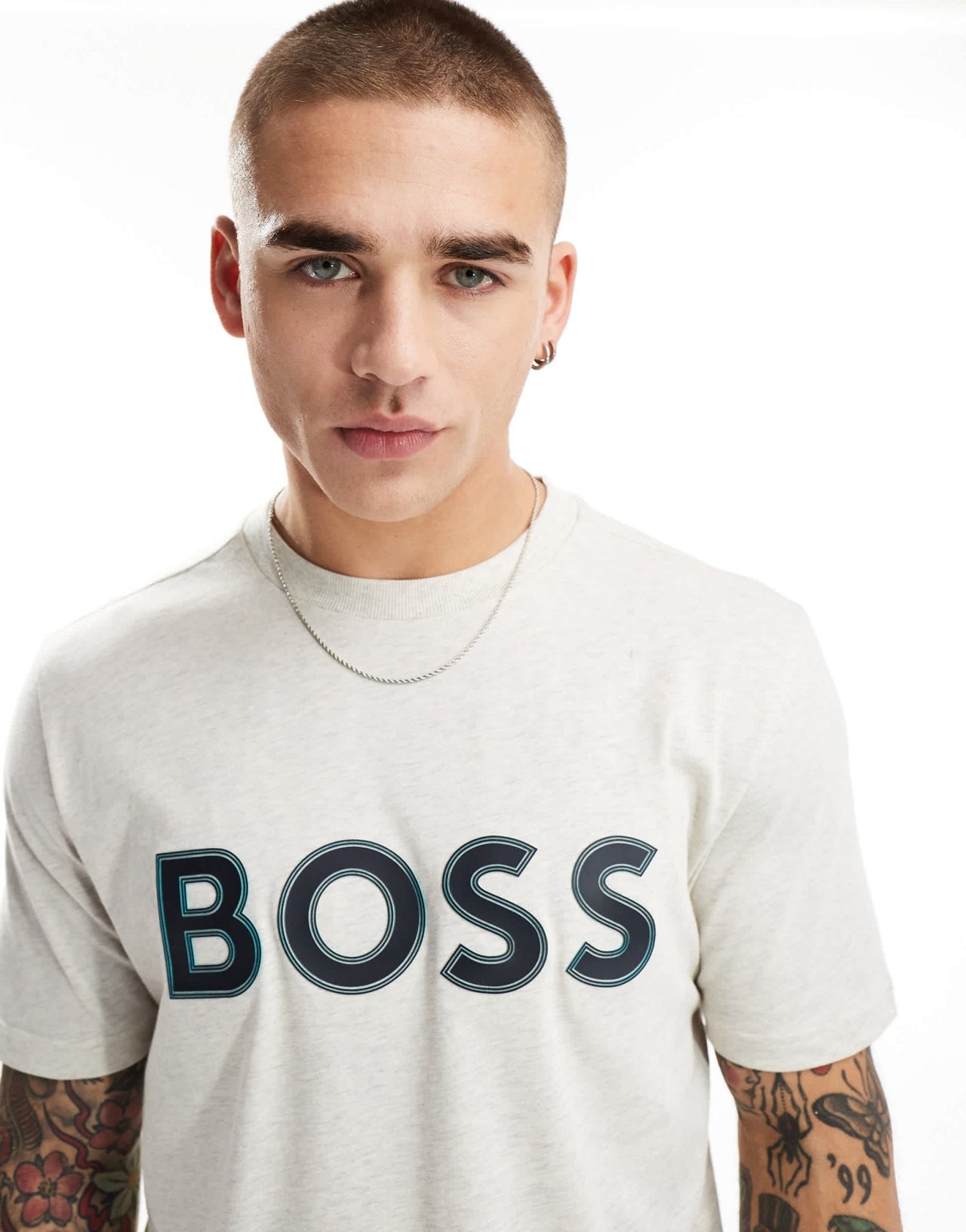 BOSS Green tee 1 in grey - ASOS Sample Sale EU Store