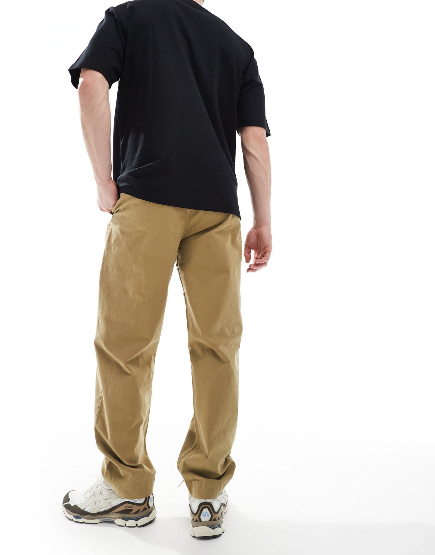 BOSS Orange Chino - Straight cotton trousers straight fit in beige - ASOS Sample Sale EU Store