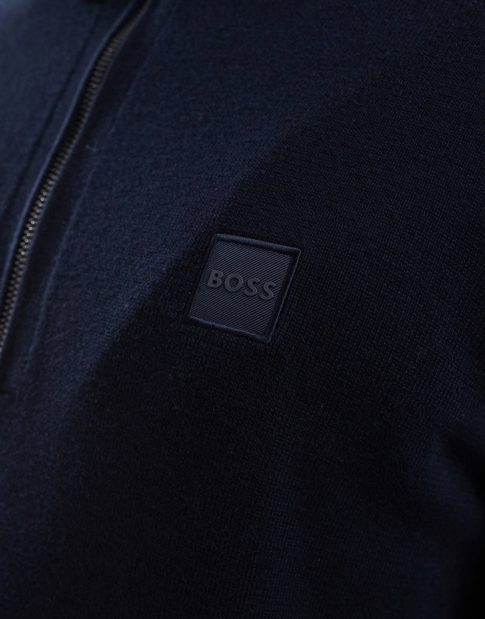 BOSS Orange kanobix knitted half zip jumper in navy - ASOS Sample Sale EU Store