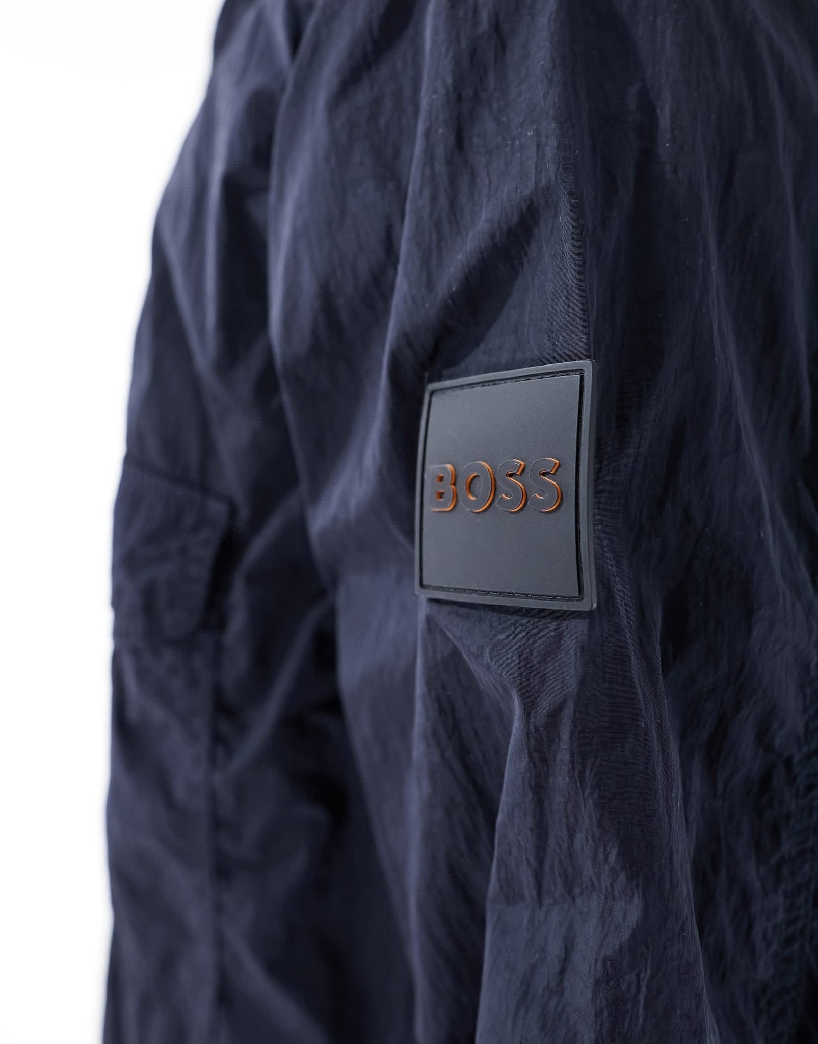 BOSS Orange Lovel - zip8 oversized shacket in navy - ASOS Sample Sale EU Store