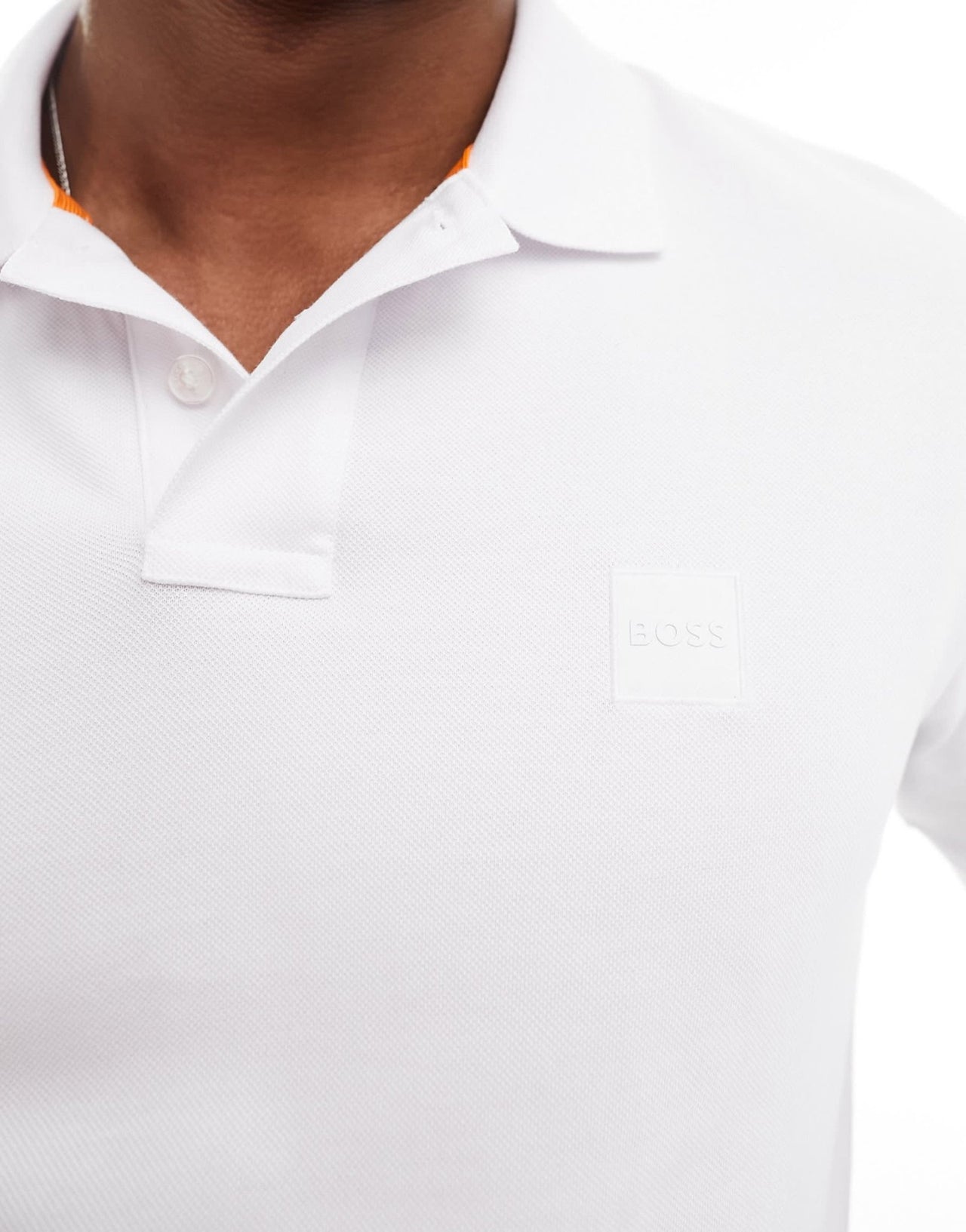 BOSS Orange Passenger slim fit polo in white - ASOS Sample Sale EU Store