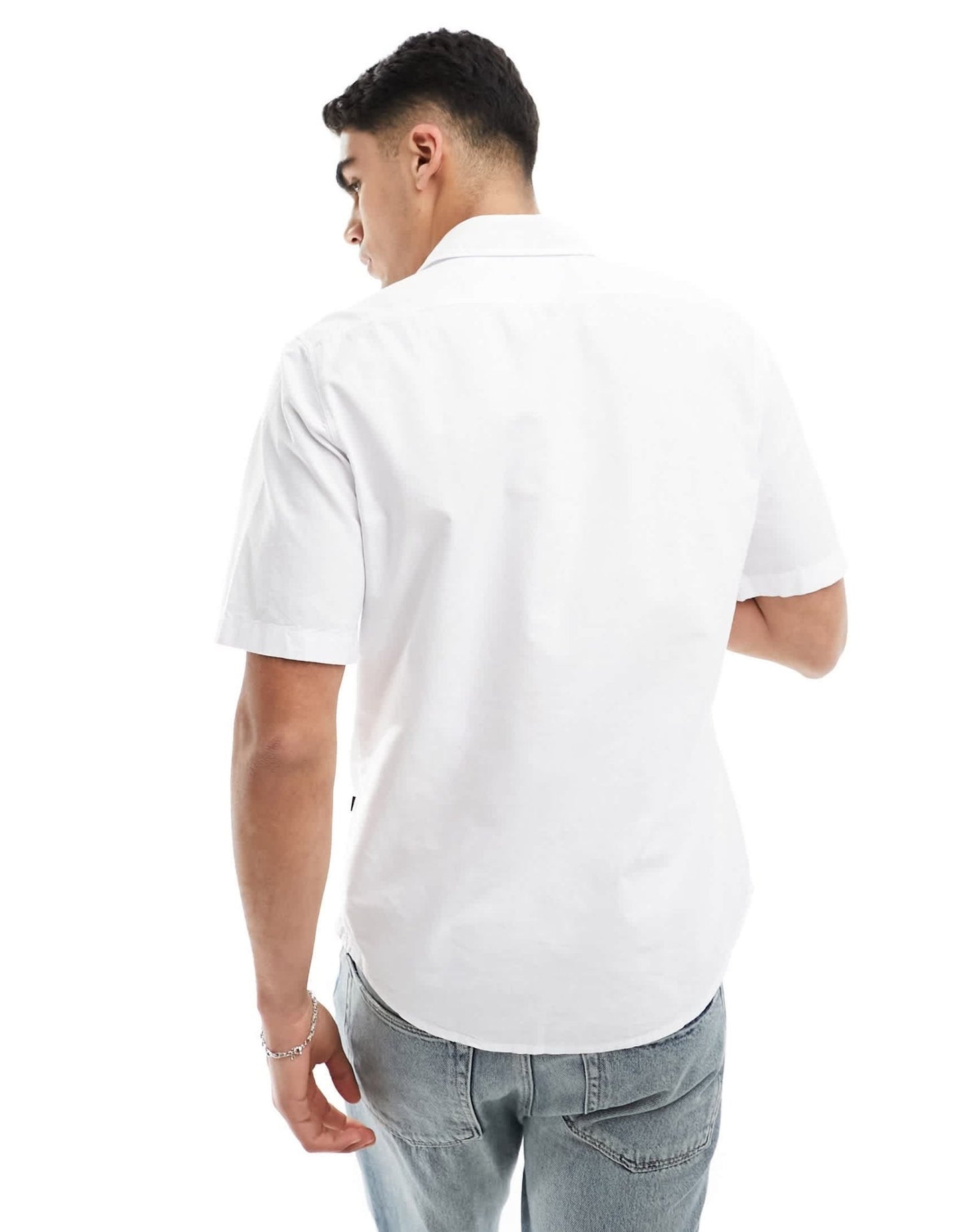 BOSS Orange Rash short sleeve shirt in white - ASOS Sample Sale EU Store