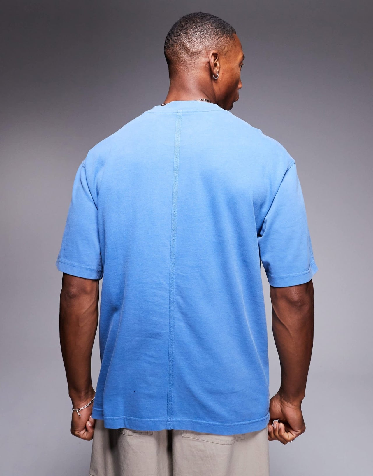 BOSS Orange relaxed fit t-shirt in garment dyed light blue - ASOS Sample Sale EU Store