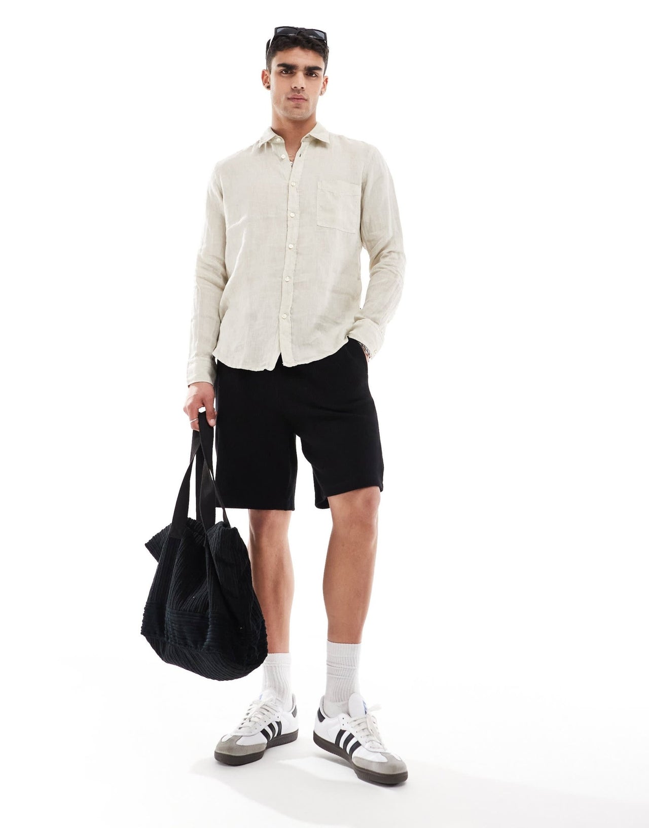 BOSS Orange Rickert shirt in light beige - ASOS Sample Sale EU Store