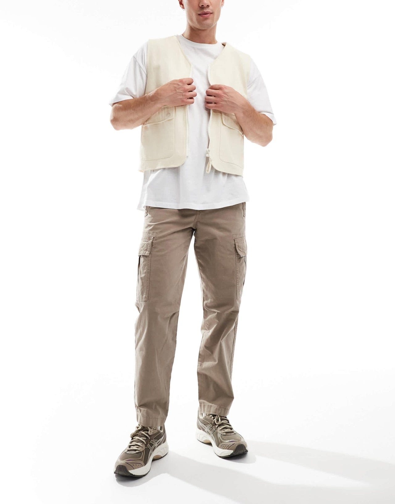 BOSS Orange sisla cargo trousers in beige - ASOS Sample Sale EU Store