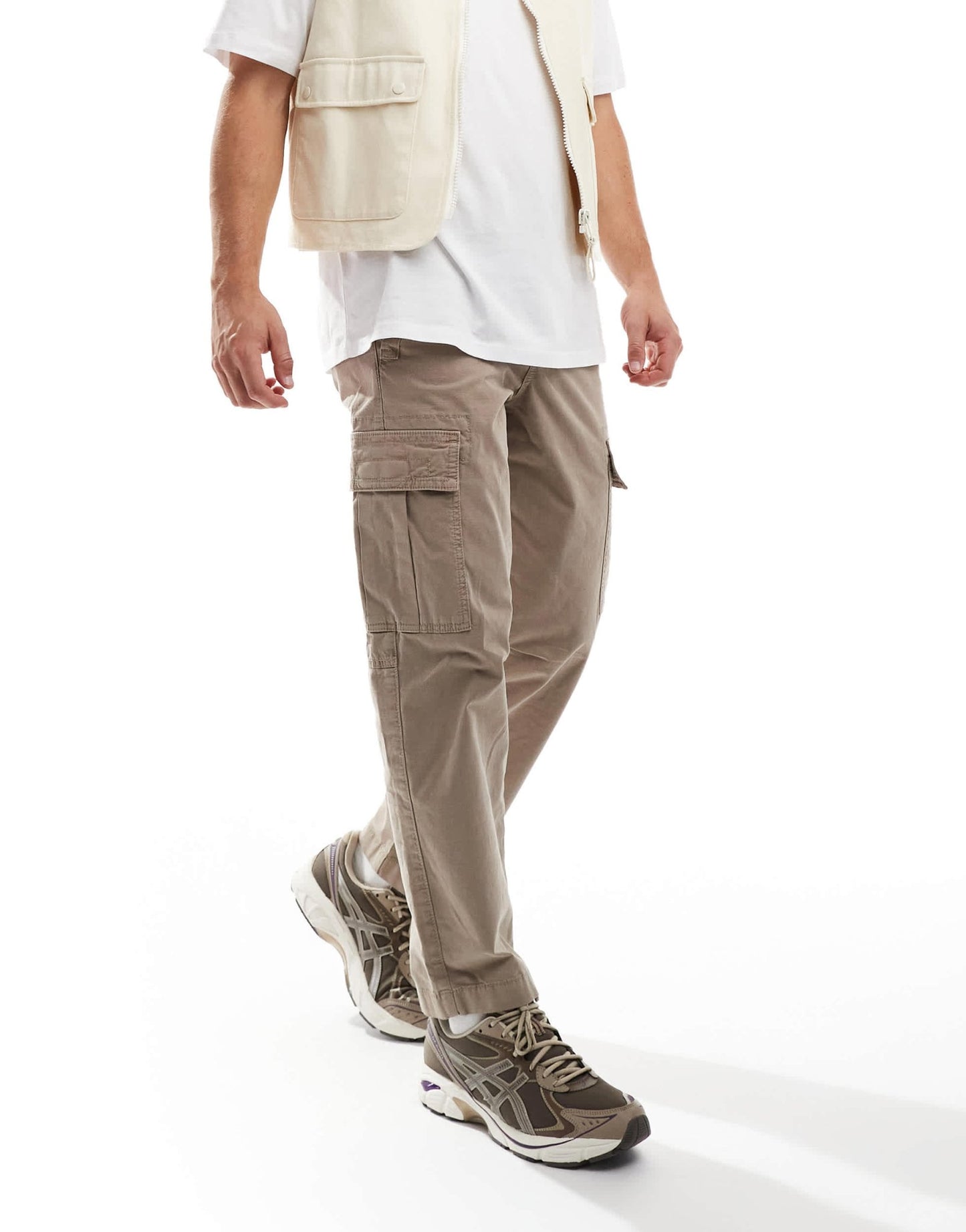 BOSS Orange sisla cargo trousers in beige - ASOS Sample Sale EU Store