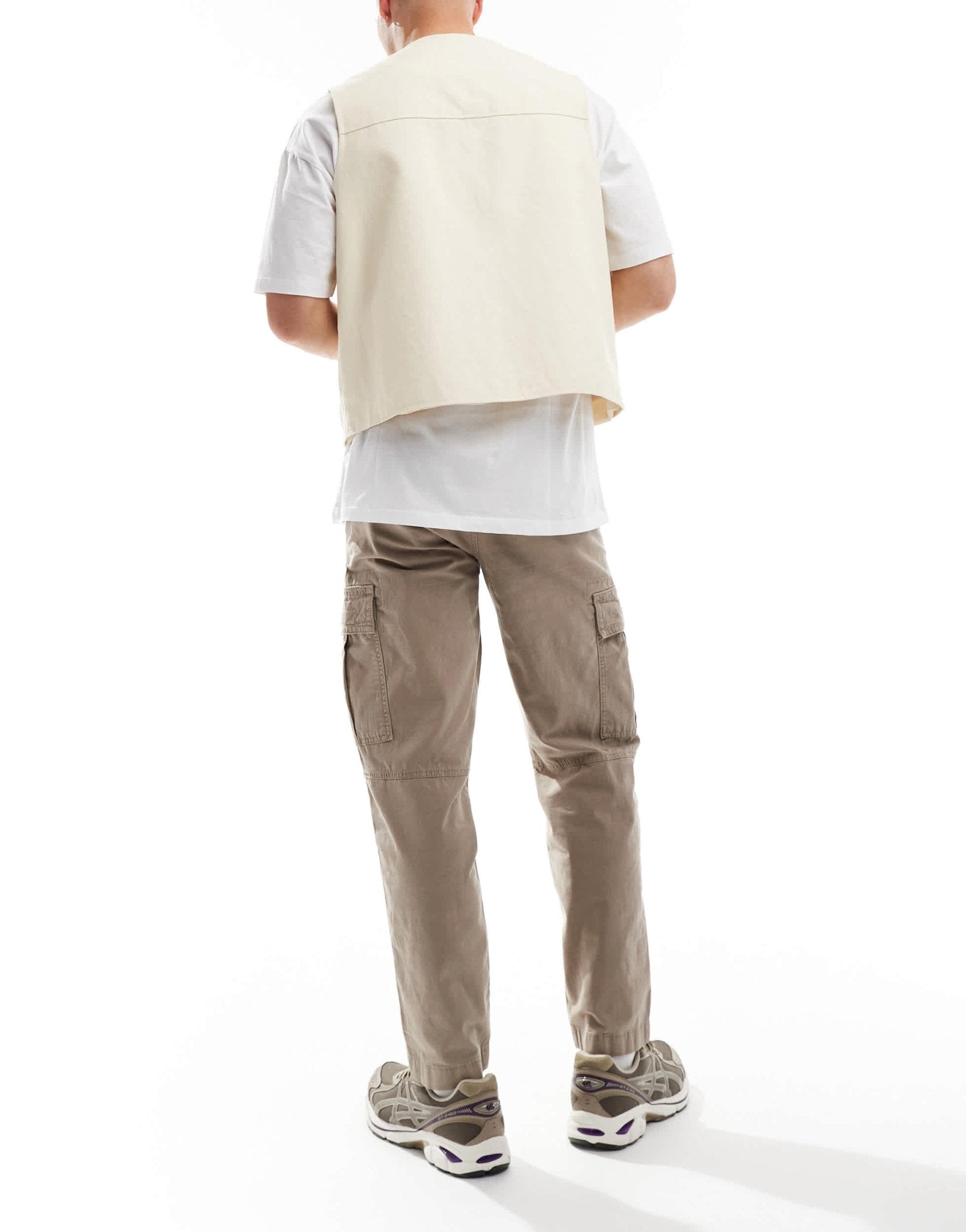 BOSS Orange sisla cargo trousers in beige - ASOS Sample Sale EU Store