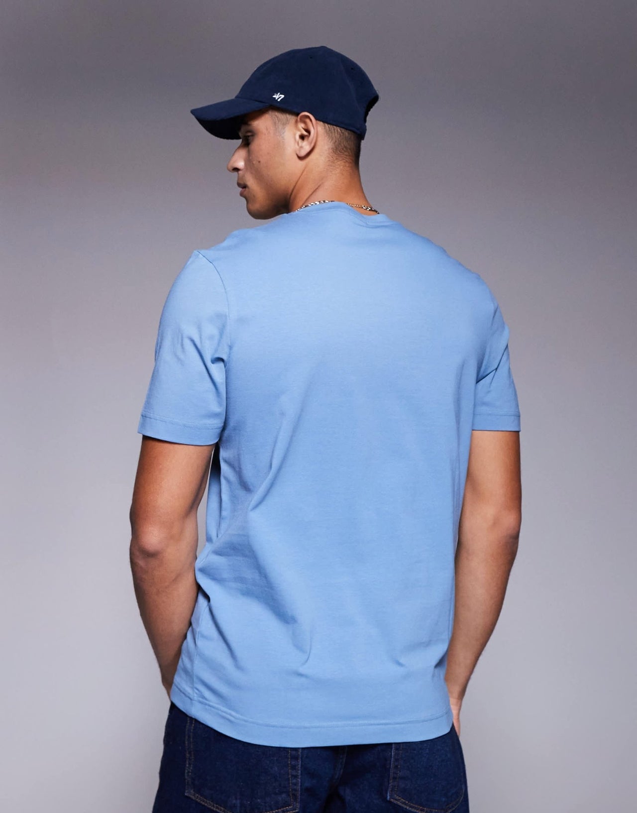 BOSS Orange TChup central logo t-shirt relaxed fit in light blue - ASOS Sample Sale EU Store
