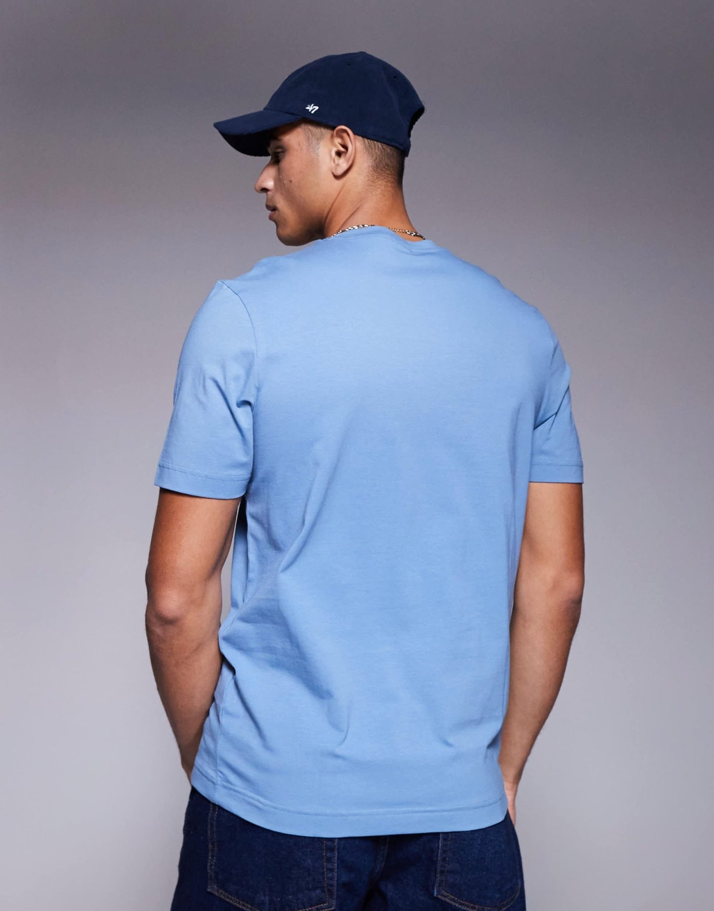 BOSS Orange TChup central logo t-shirt relaxed fit in light blue - ASOS Sample Sale EU Store