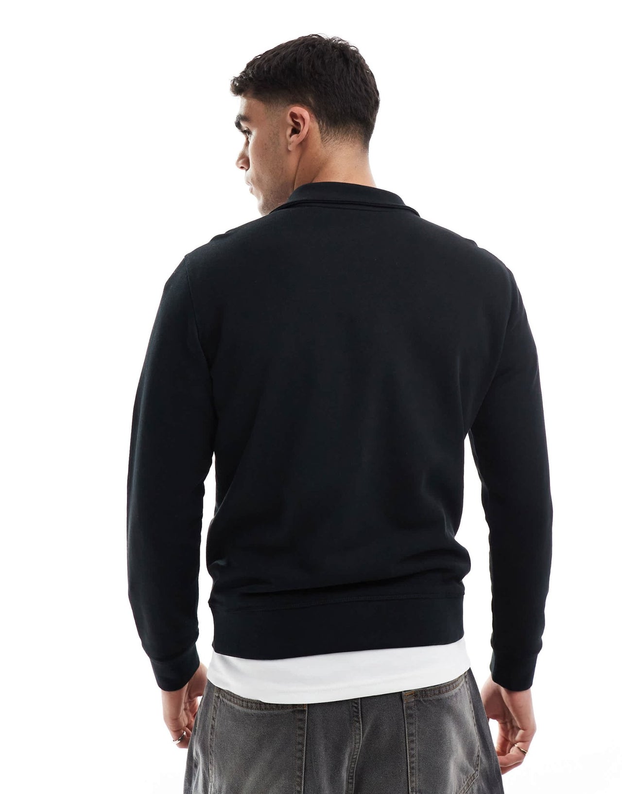 BOSS Orange zetrust half zip sweatshirt in black - ASOS Sample Sale EU Store