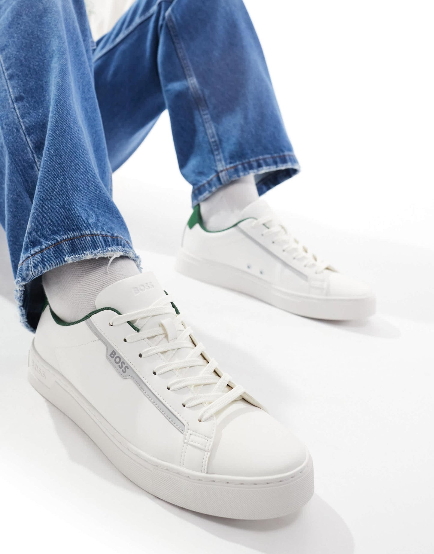 BOSS rhys tenn trainers in white - ASOS Sample Sale EU Store