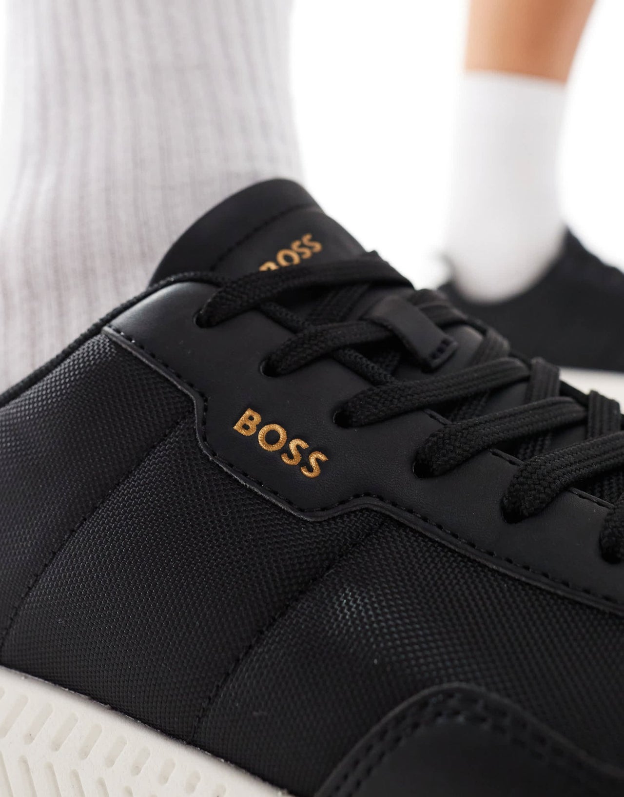 BOSS titanium runn trainers in black with gumsole - ASOS Sample Sale EU Store