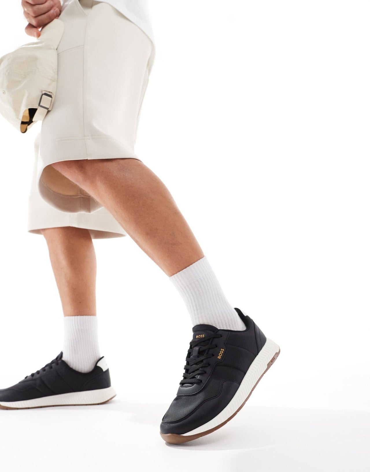 BOSS titanium runn trainers in black with gumsole - ASOS Sample Sale EU Store