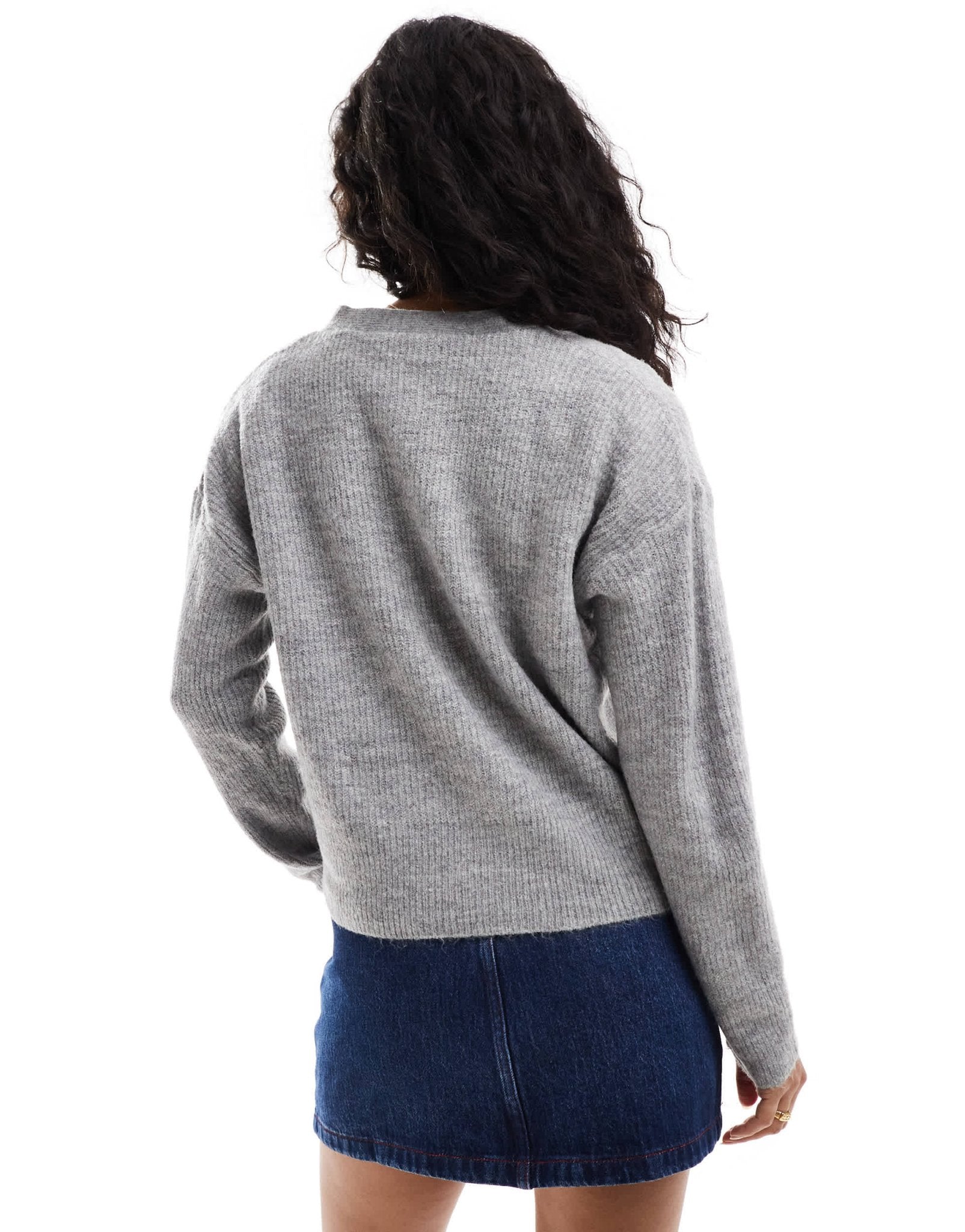 Brave Soul button through fisherman knit cardigan in grey - ASOS Sample Sale EU Store