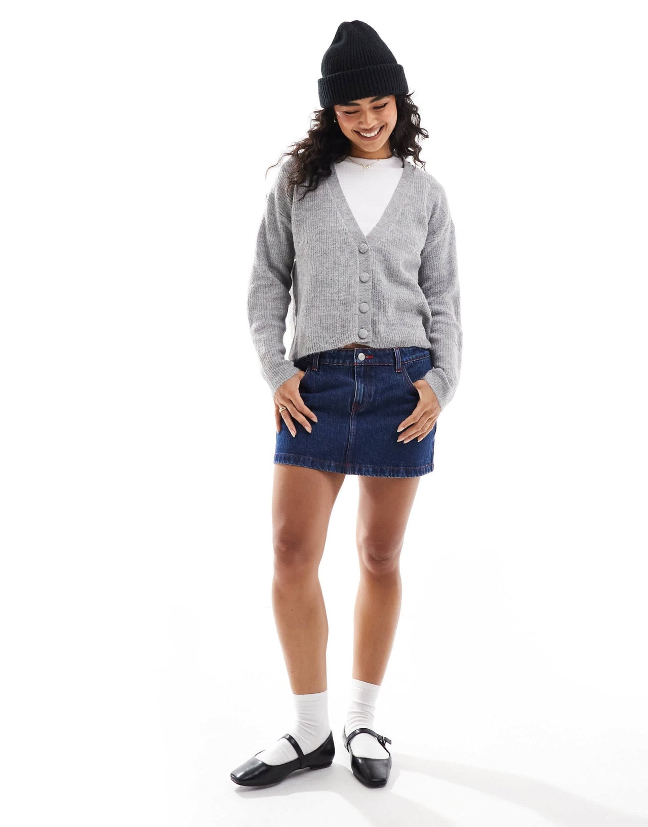 Brave Soul button through fisherman knit cardigan in grey - ASOS Sample Sale EU Store