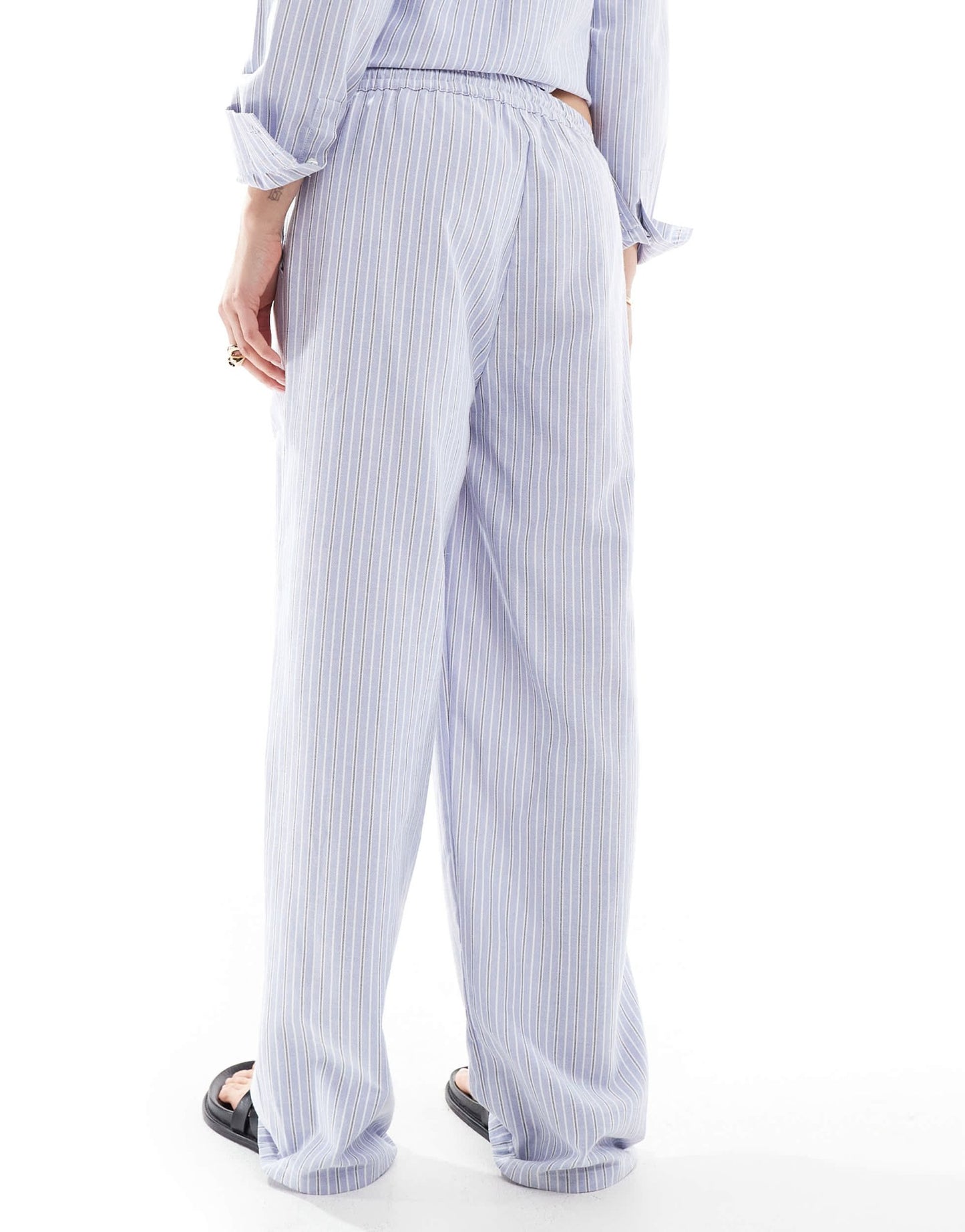 Brave Soul Co - ord blue and white stripe trousers - ASOS Sample Sale EU Store