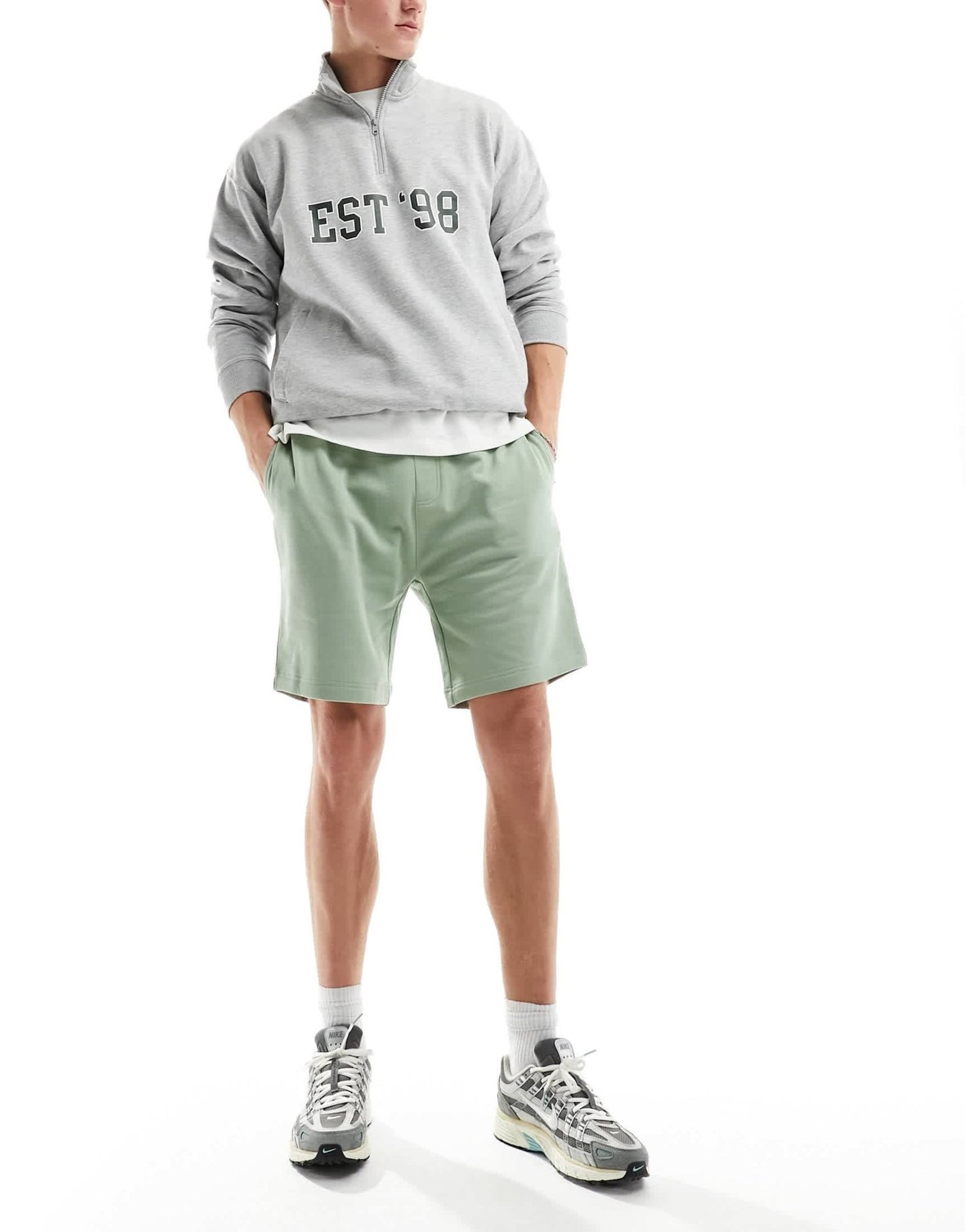 Brave Soul jersey shorts in green - ASOS Sample Sale EU Store