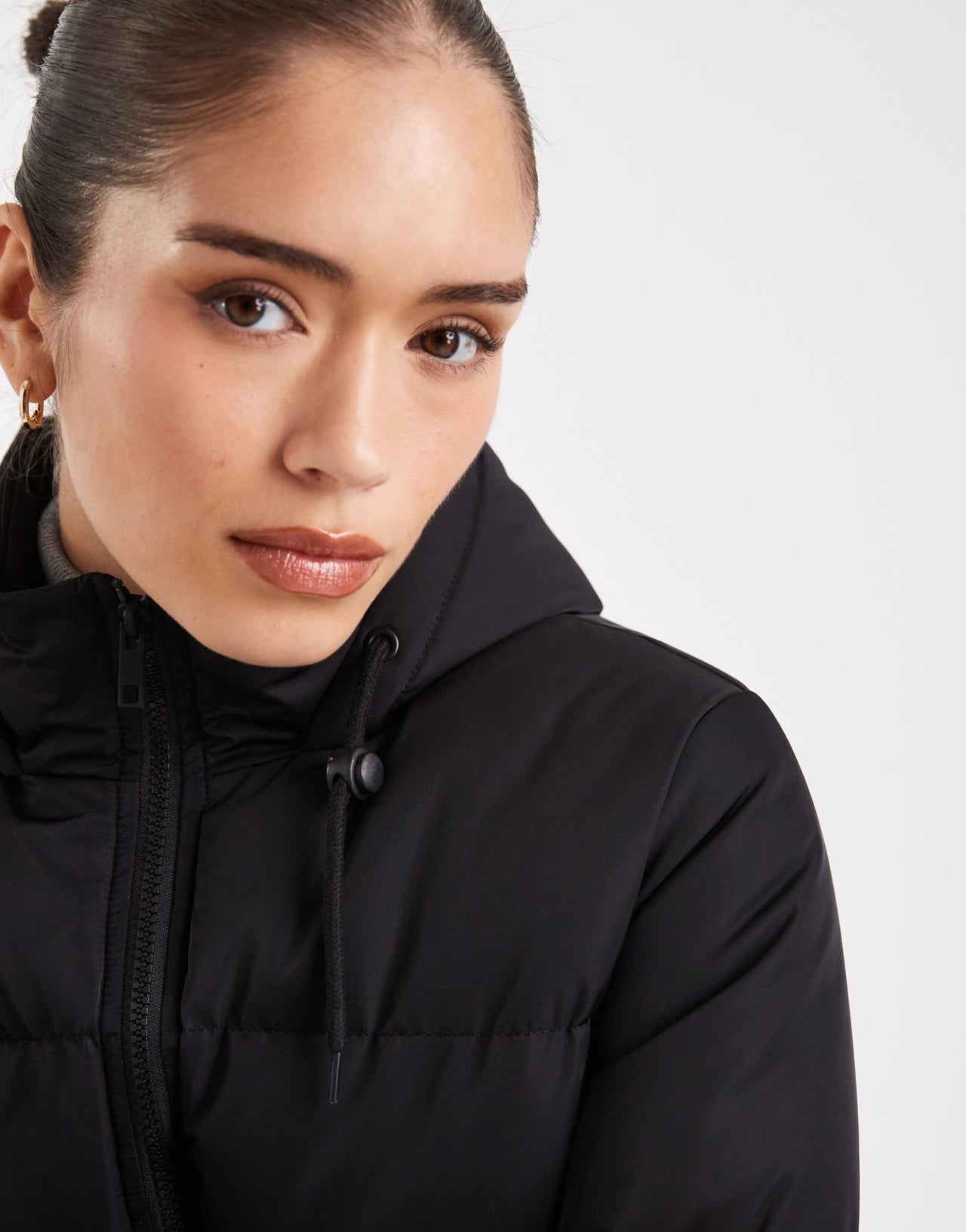 Brave Soul midi puffer coat in black - ASOS Sample Sale EU Store