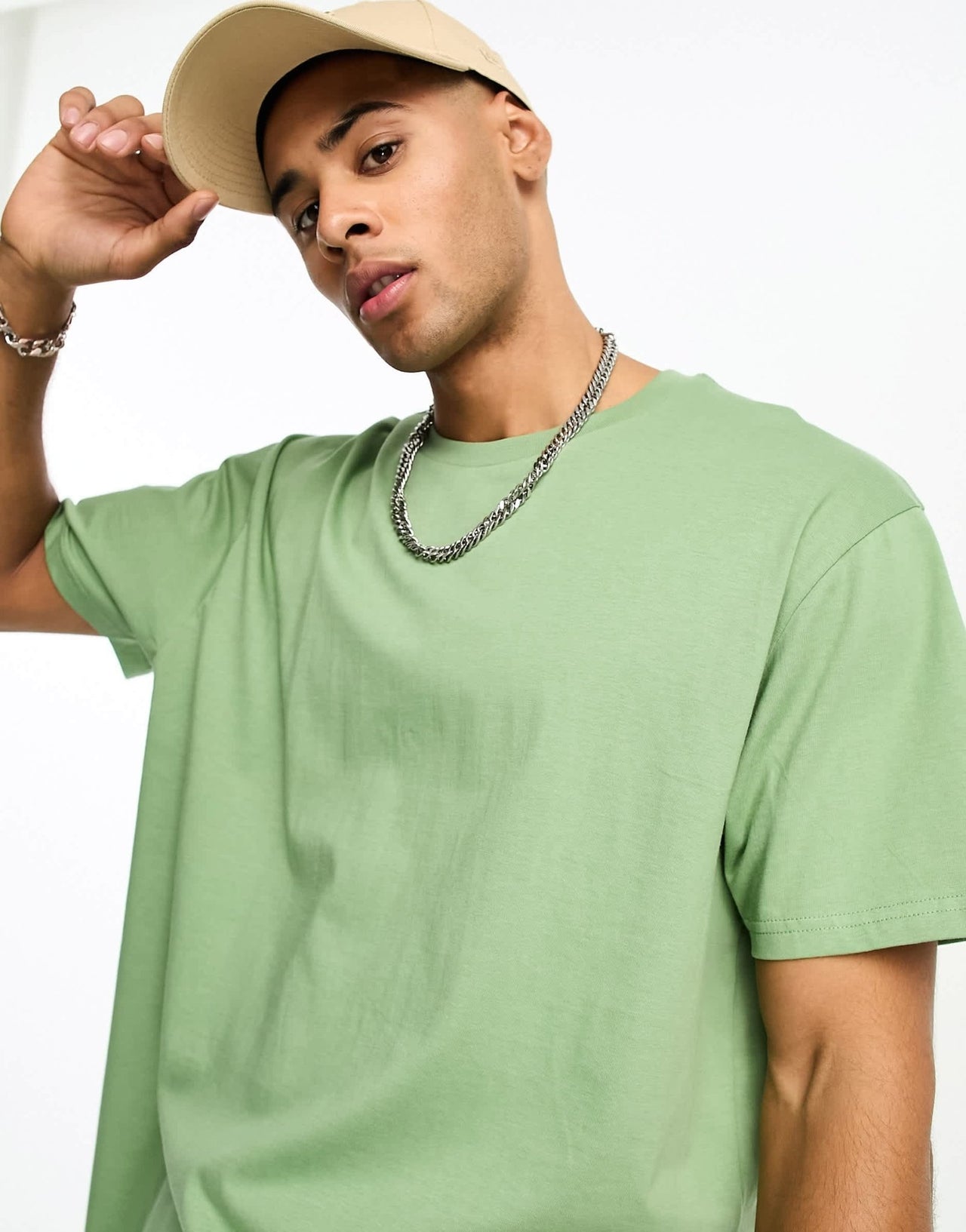 Brave Soul oversized t-shirt in pale green - ASOS Sample Sale EU Store