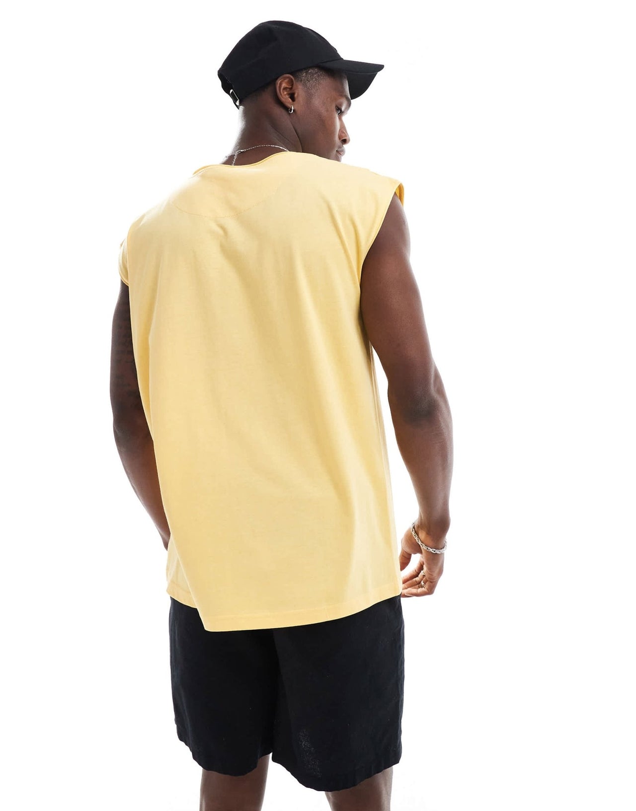 Brave Soul raw edge vest in pineapple yellow - ASOS Sample Sale EU Store