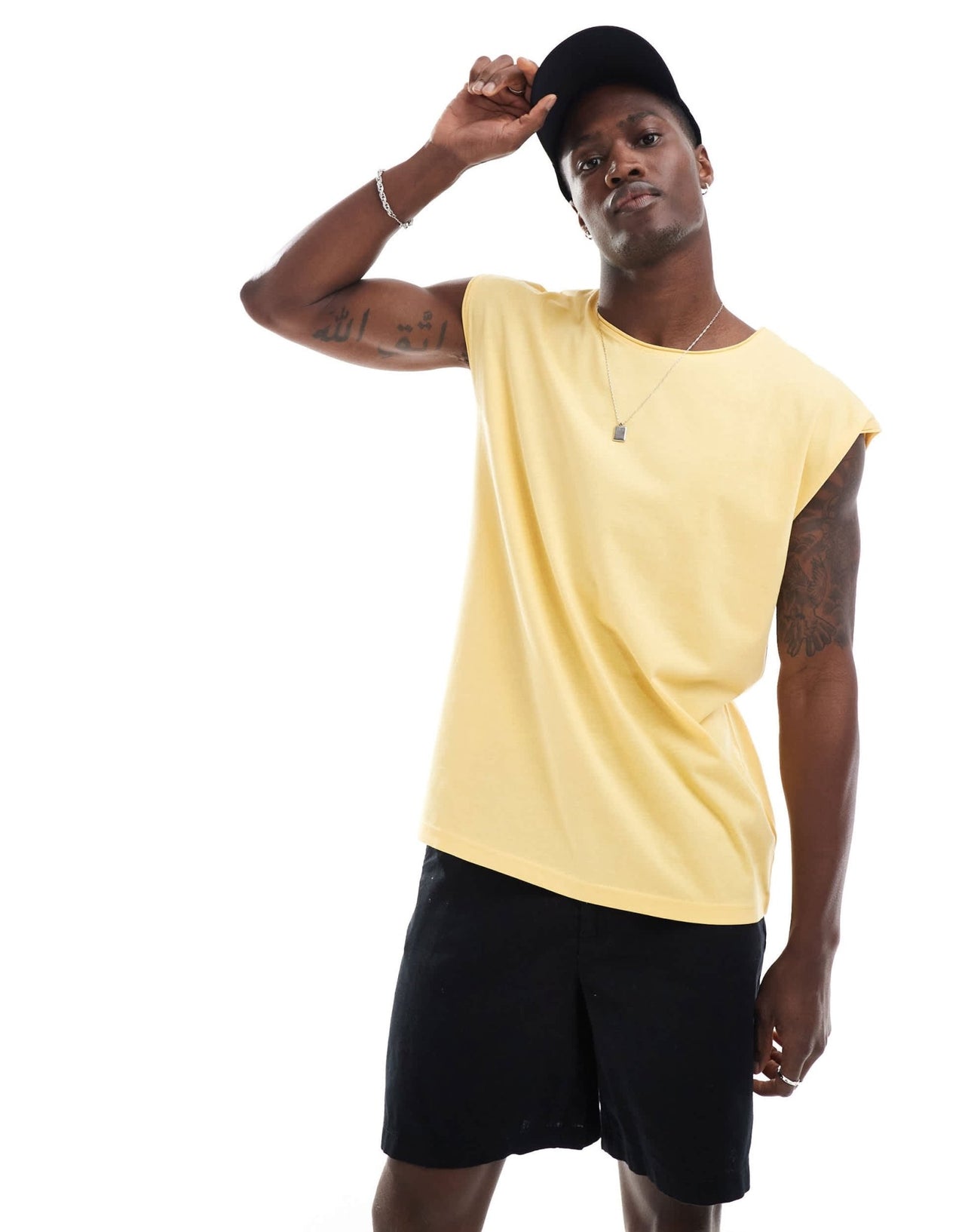 Brave Soul raw edge vest in pineapple yellow - ASOS Sample Sale EU Store