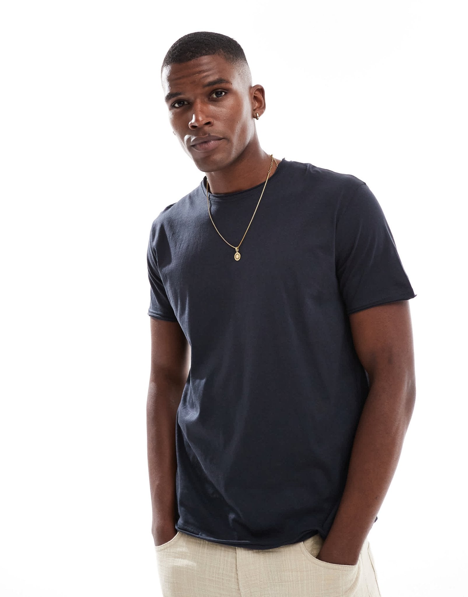 Brave Soul short sleeve t-shirt in navy - ASOS Sample Sale EU Store