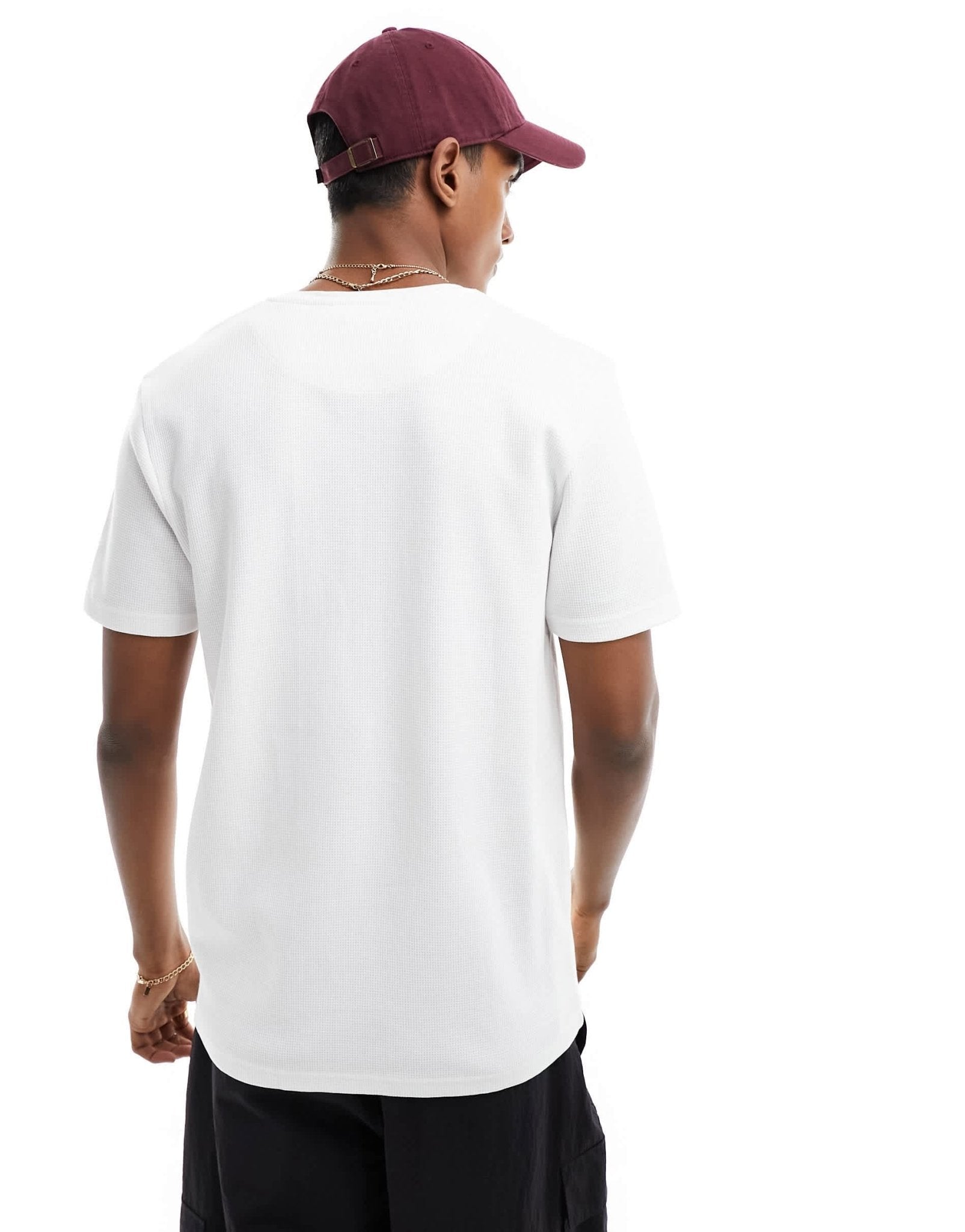 Brave Soul waffle knit t-shirt in white - ASOS Sample Sale EU Store