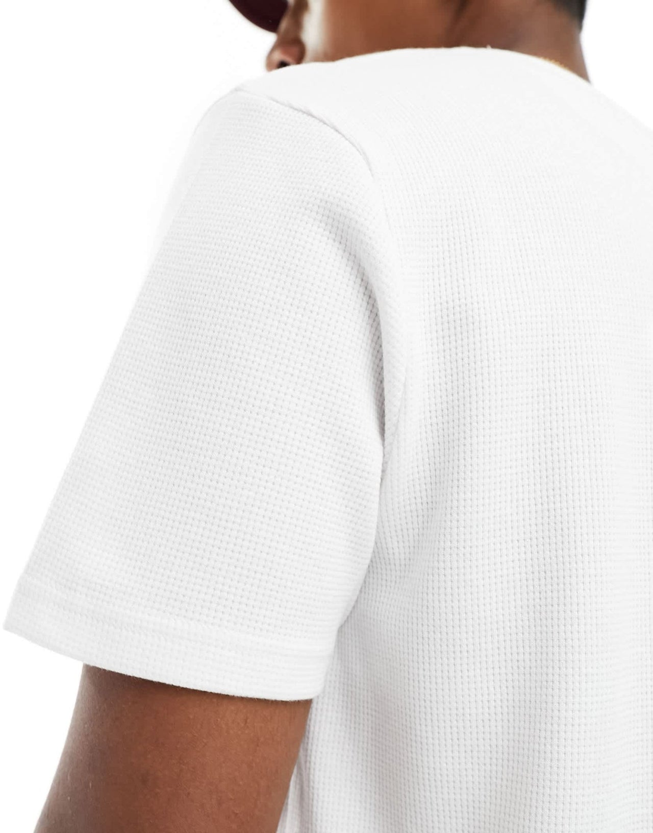 Brave Soul waffle knit t-shirt in white - ASOS Sample Sale EU Store