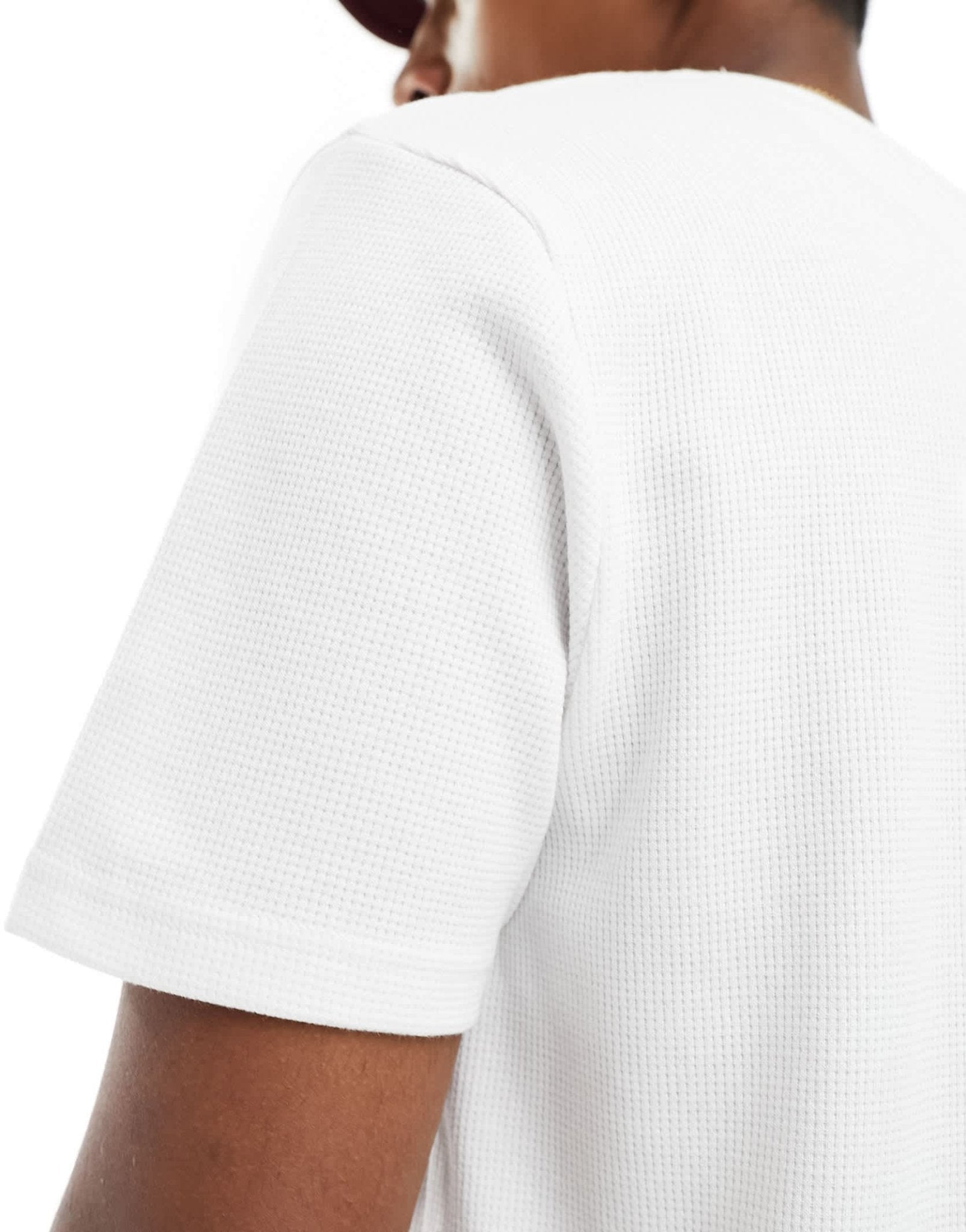 Brave Soul waffle knit t-shirt in white - ASOS Sample Sale EU Store