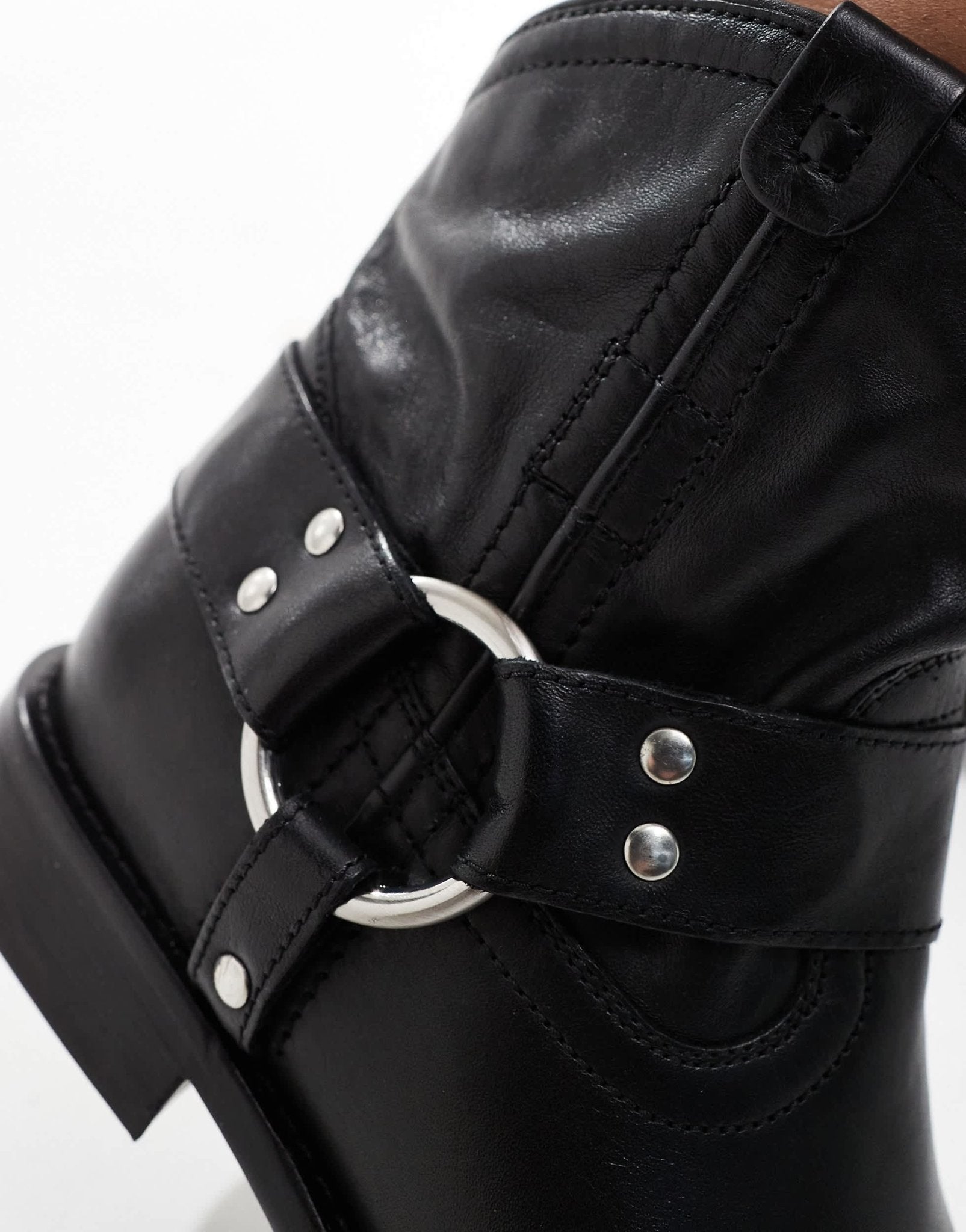 Bronx Felise harness ankle boots in black leather - ASOS Sample Sale EU Store