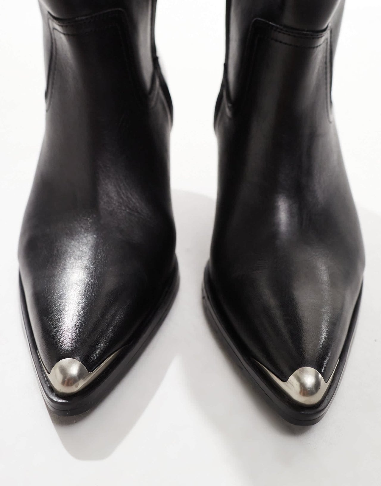 Bronx Xyla western wedge knee boots in black leather - ASOS Sample Sale EU Store